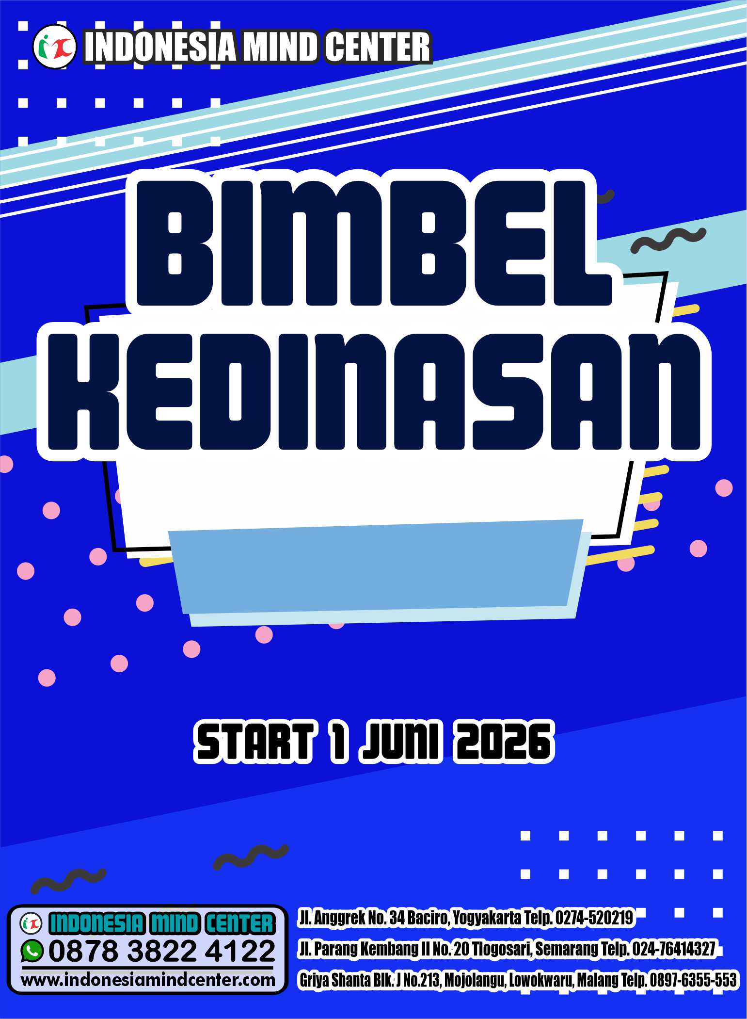 BIMBEL KEDINASAN START 1 JUNI 2026