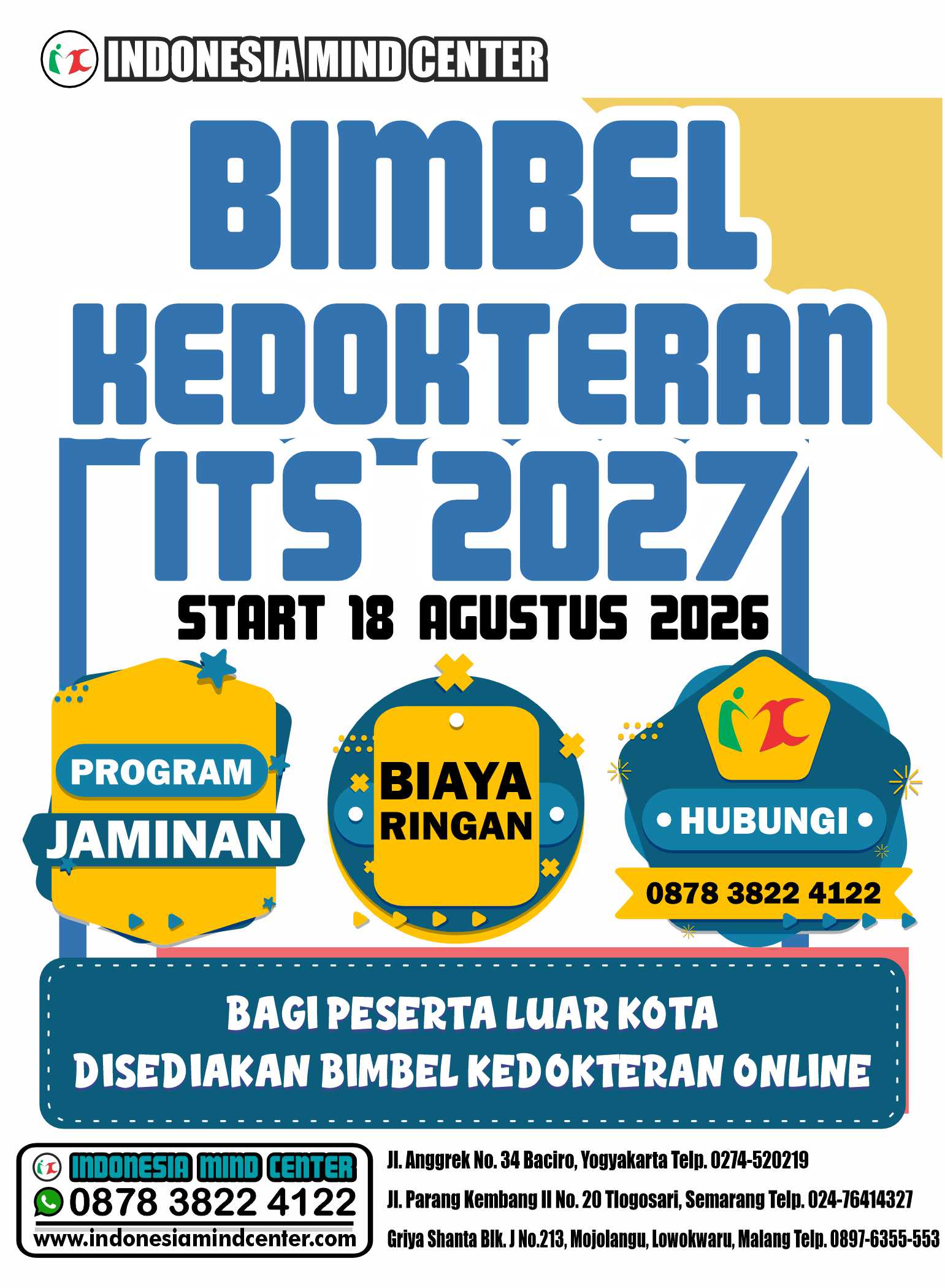 BIMBEL KEDOKTERAN ITS START 18 AGUSTUS 2026