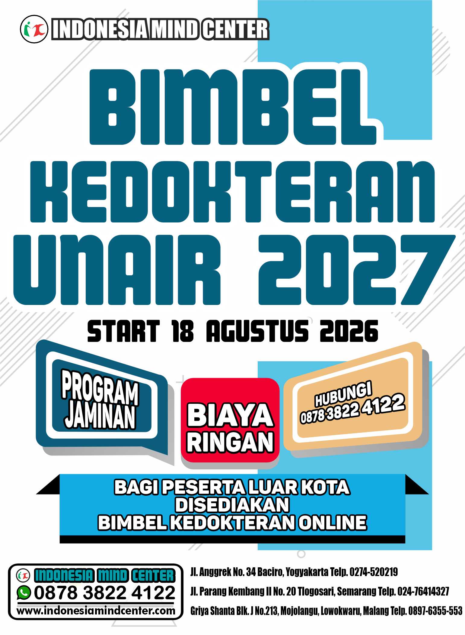 BIMBEL KEDOKTERAN UNAIR START 18 AGUSTUS 2026