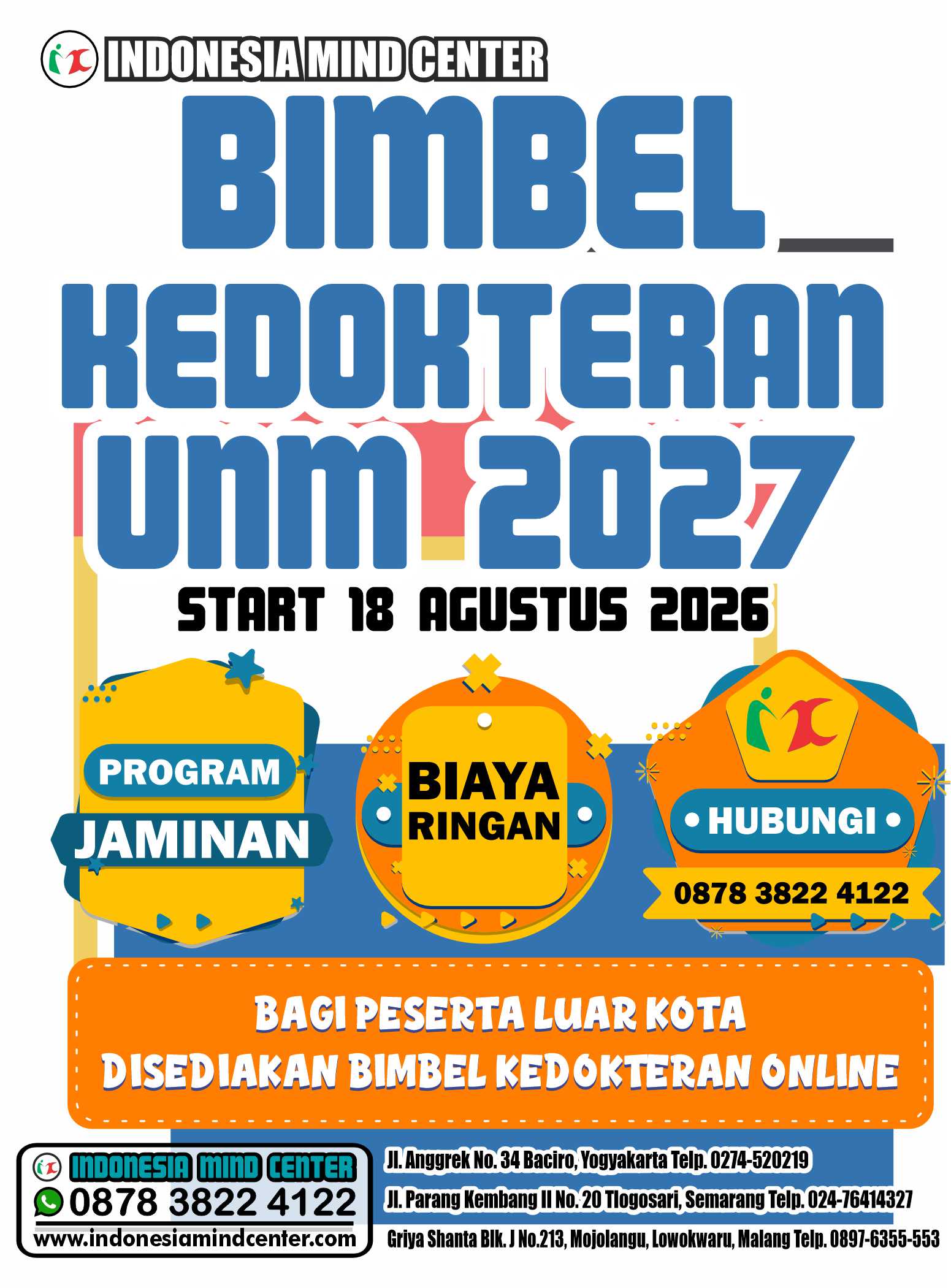 BIMBEL KEDOKTERAN UNM START 18 AGUSTUS 2026