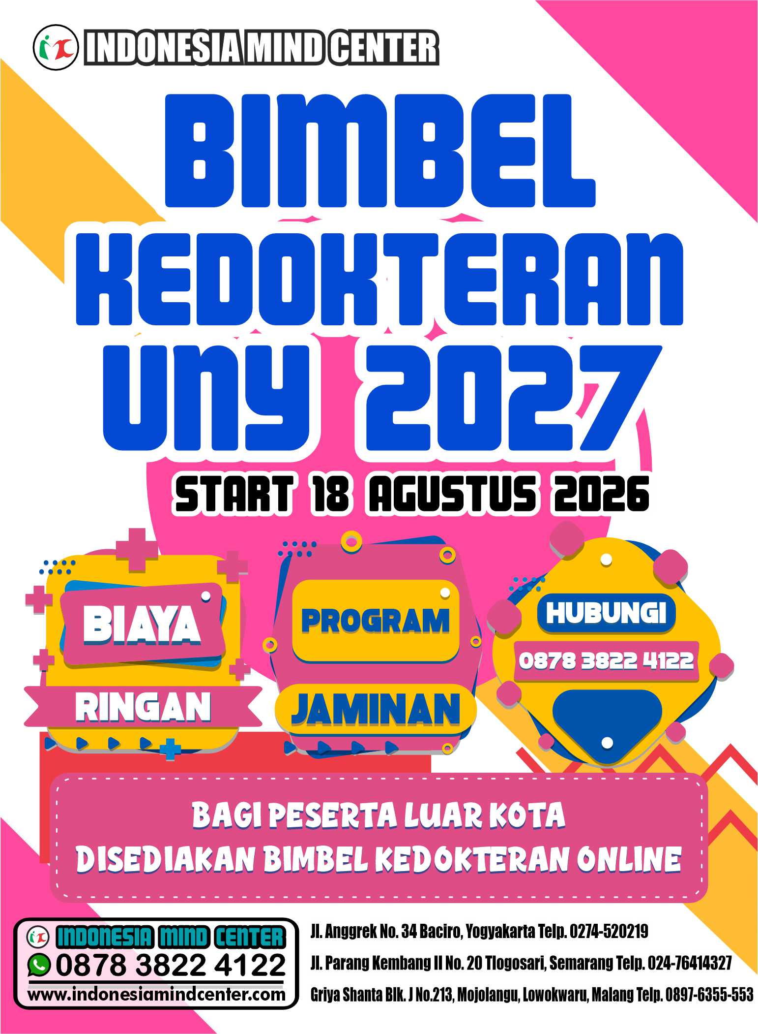 BIMBEL KEDOKTERAN UNY START 18 AGUSTUS 2026