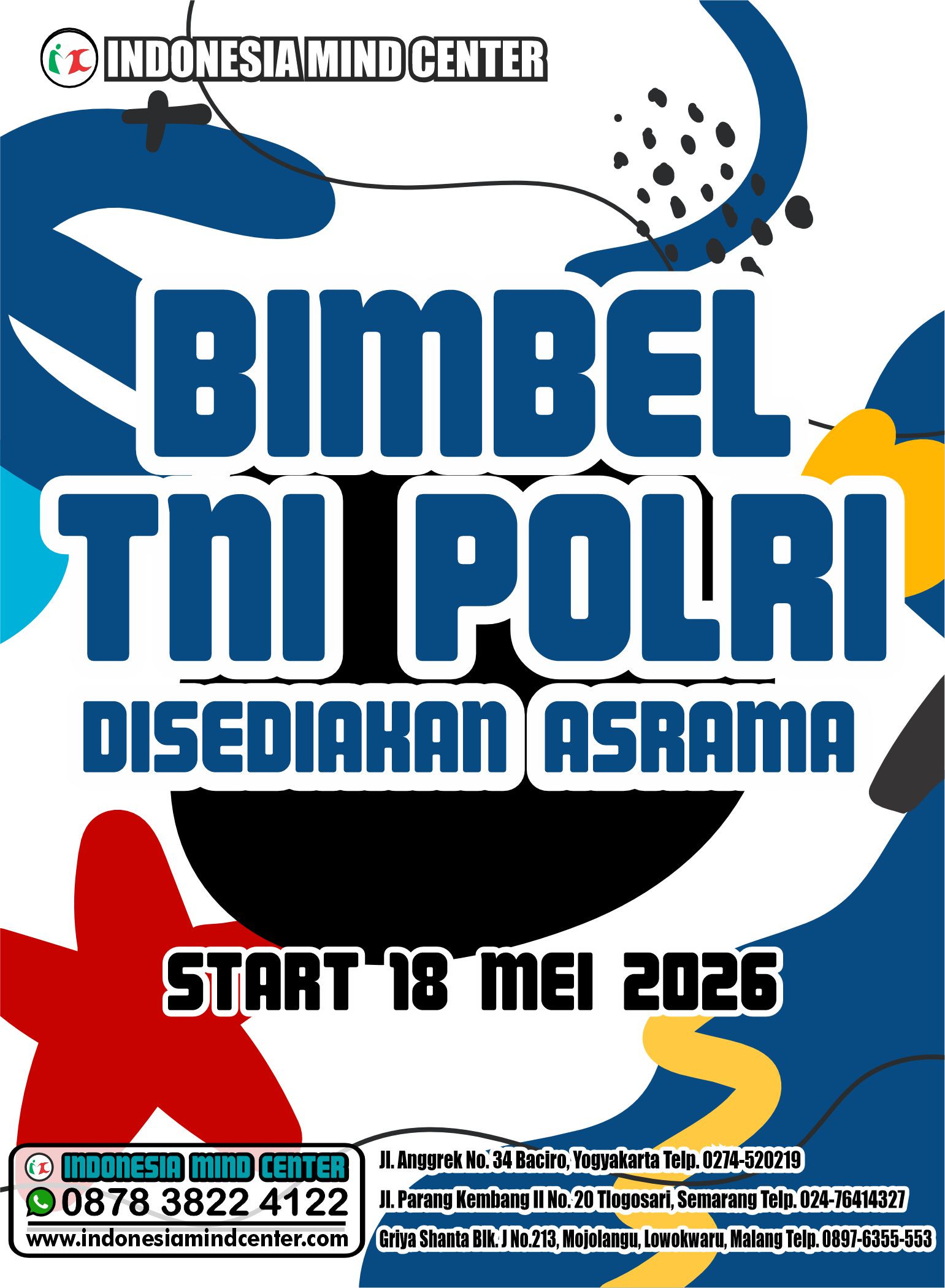BIMBEL TNI POLRI. DISEDIAKAN ASRAMA START 18 MEI 2026