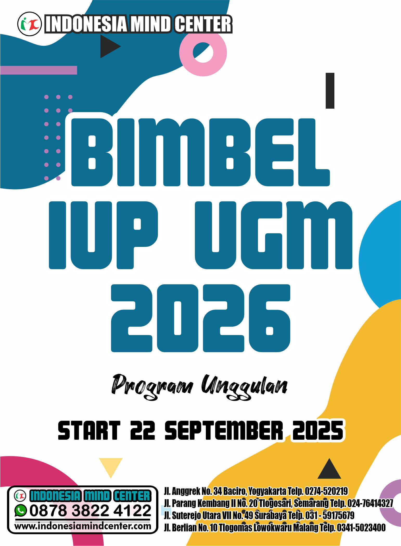 BIMBEL IUP UGM 2026. PROGRAM UNGGULAN. START 22 SEPTEMBER 2025
