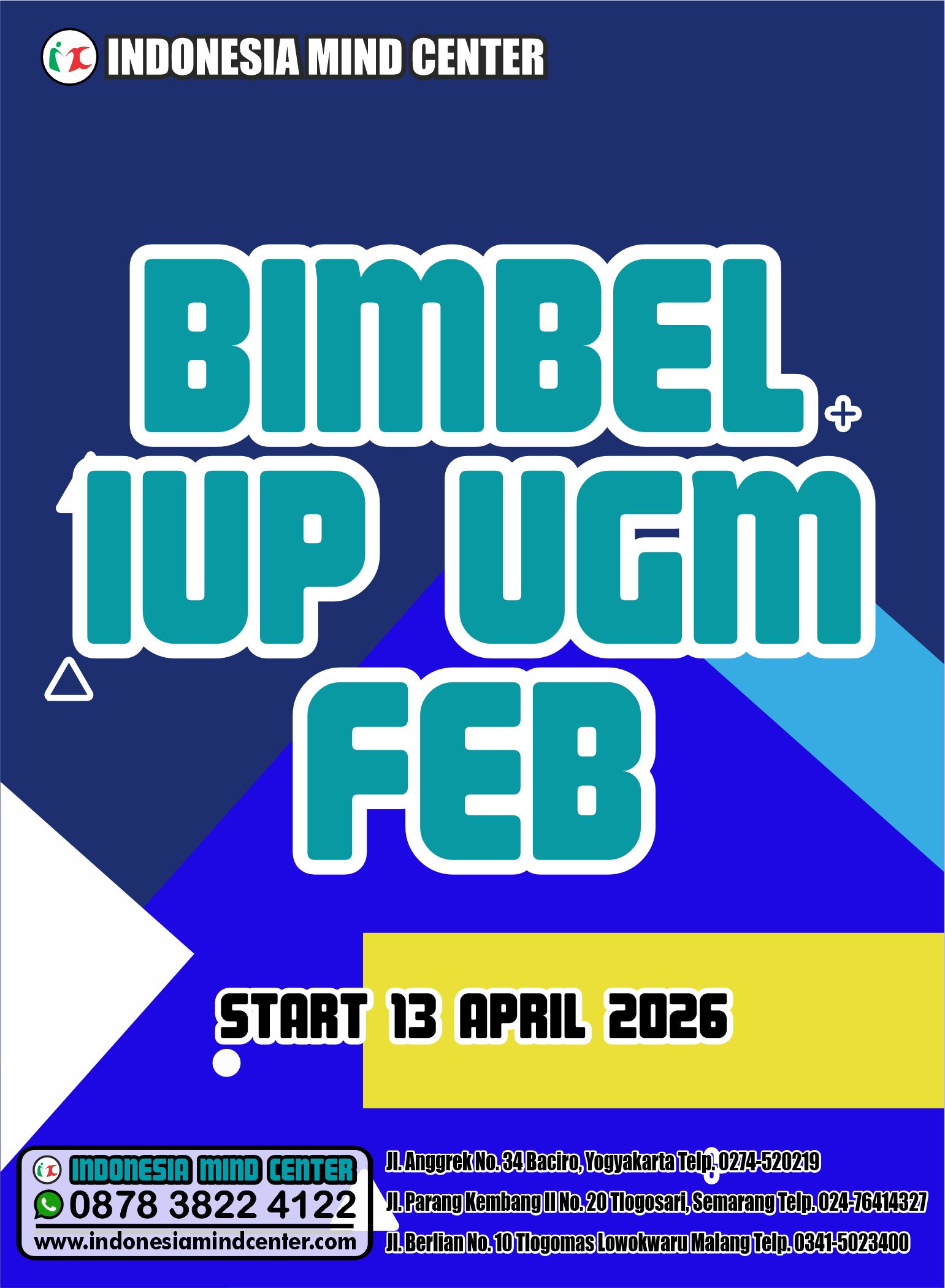 BIMBEL IUP UGM FEB START 13 APRIL 2026