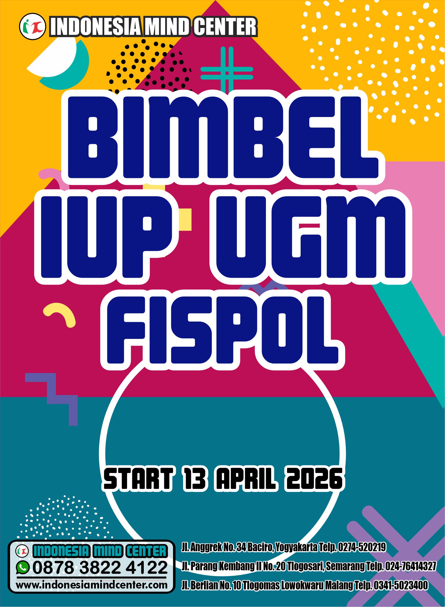 BIMBEL IUP UGM FISPOL START 13 APRIL 2026