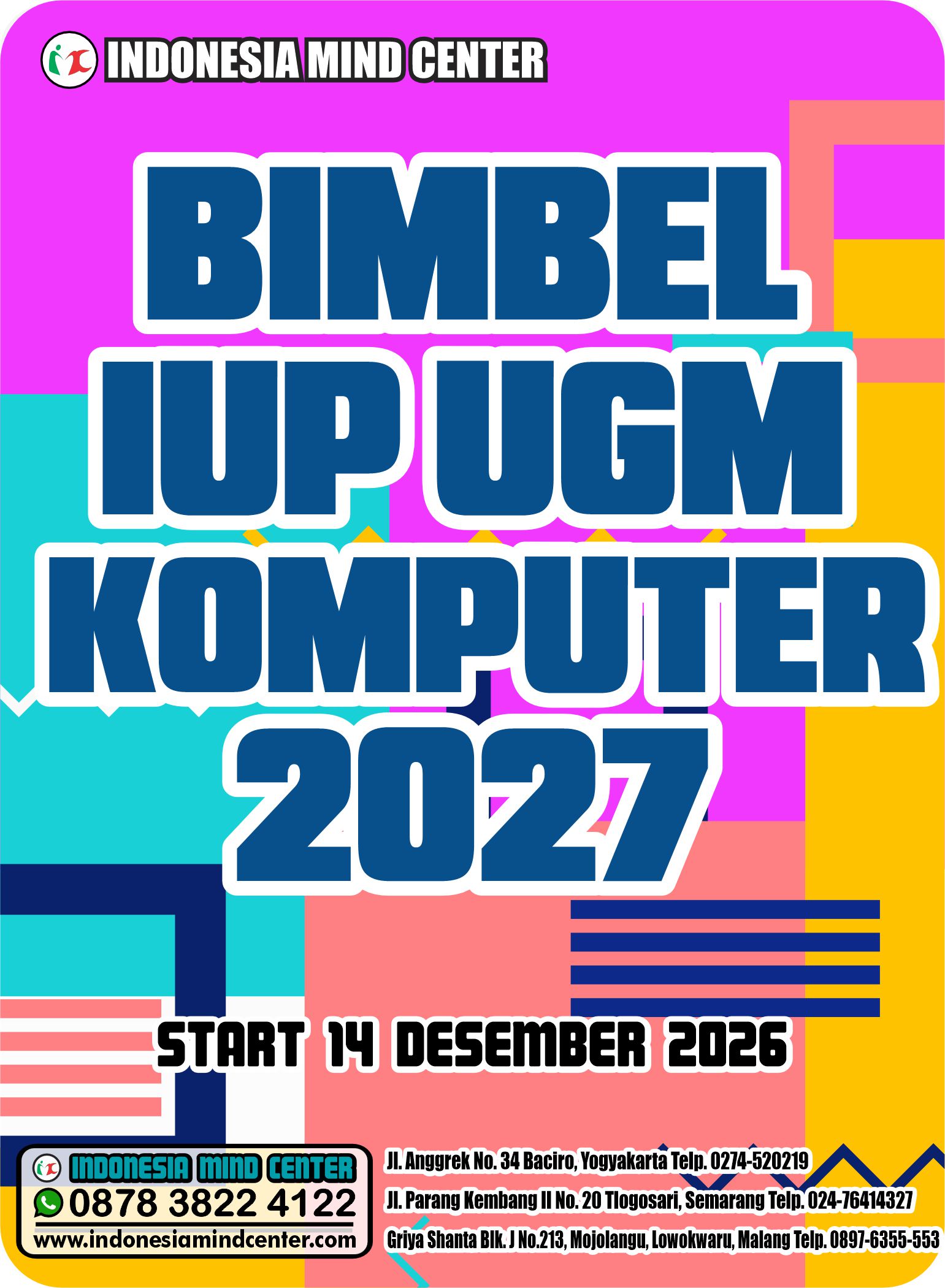 BIMBEL IUP UGM KOMPUTER 2027 START 14 DESEMBER 2026