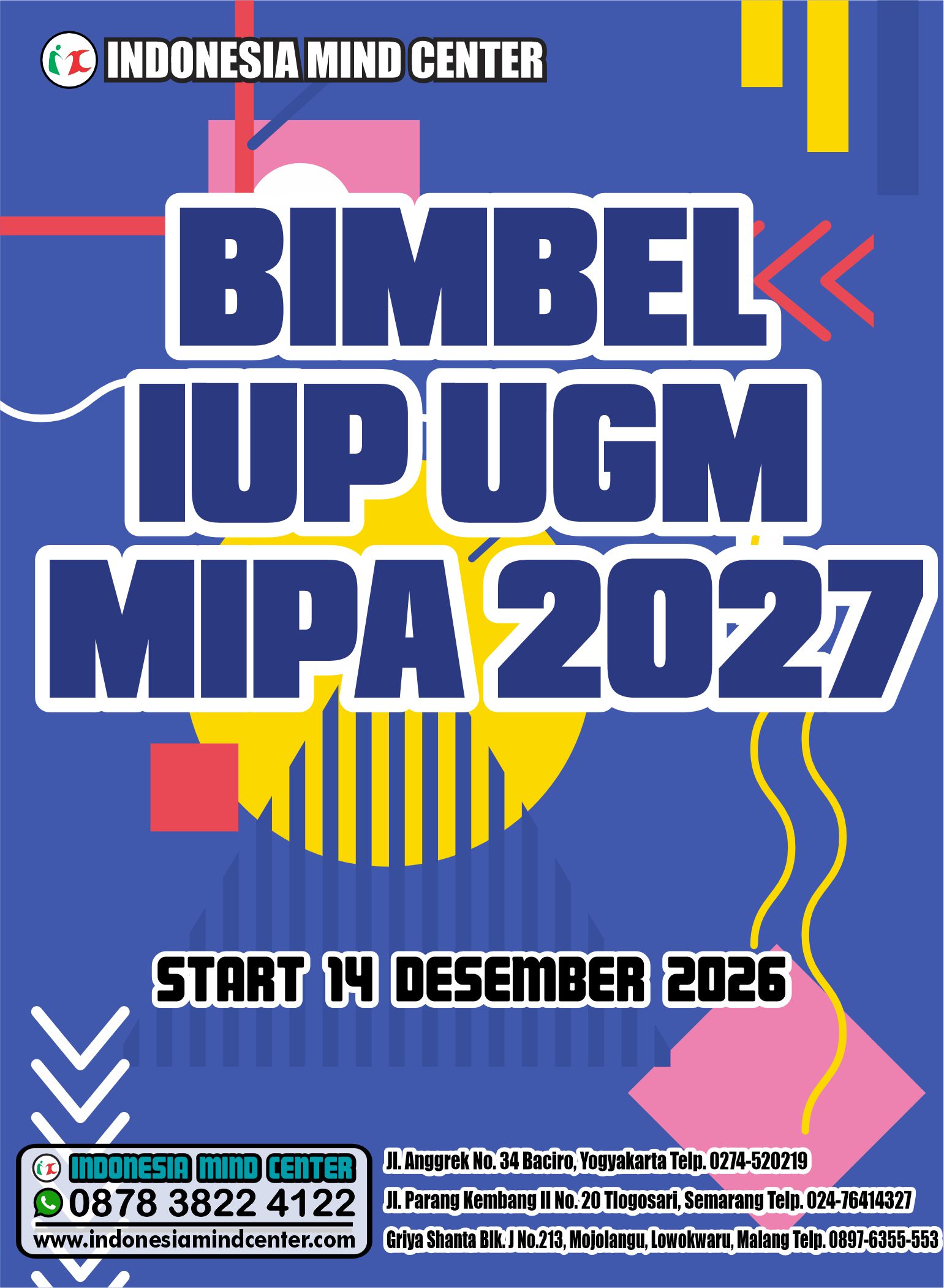 BIMBEL IUP UGM MIPA 2027 START 14 DESEMBER 2026