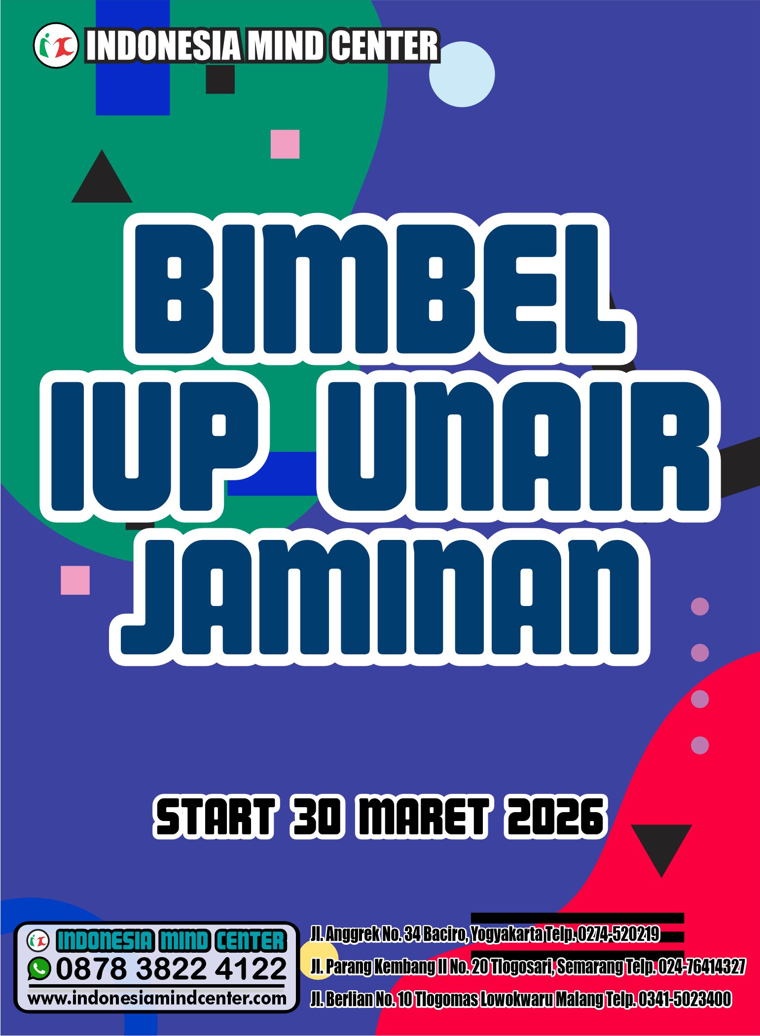 BIMBEL IUP UNAIR JAMINAN START 30 MARET 2026