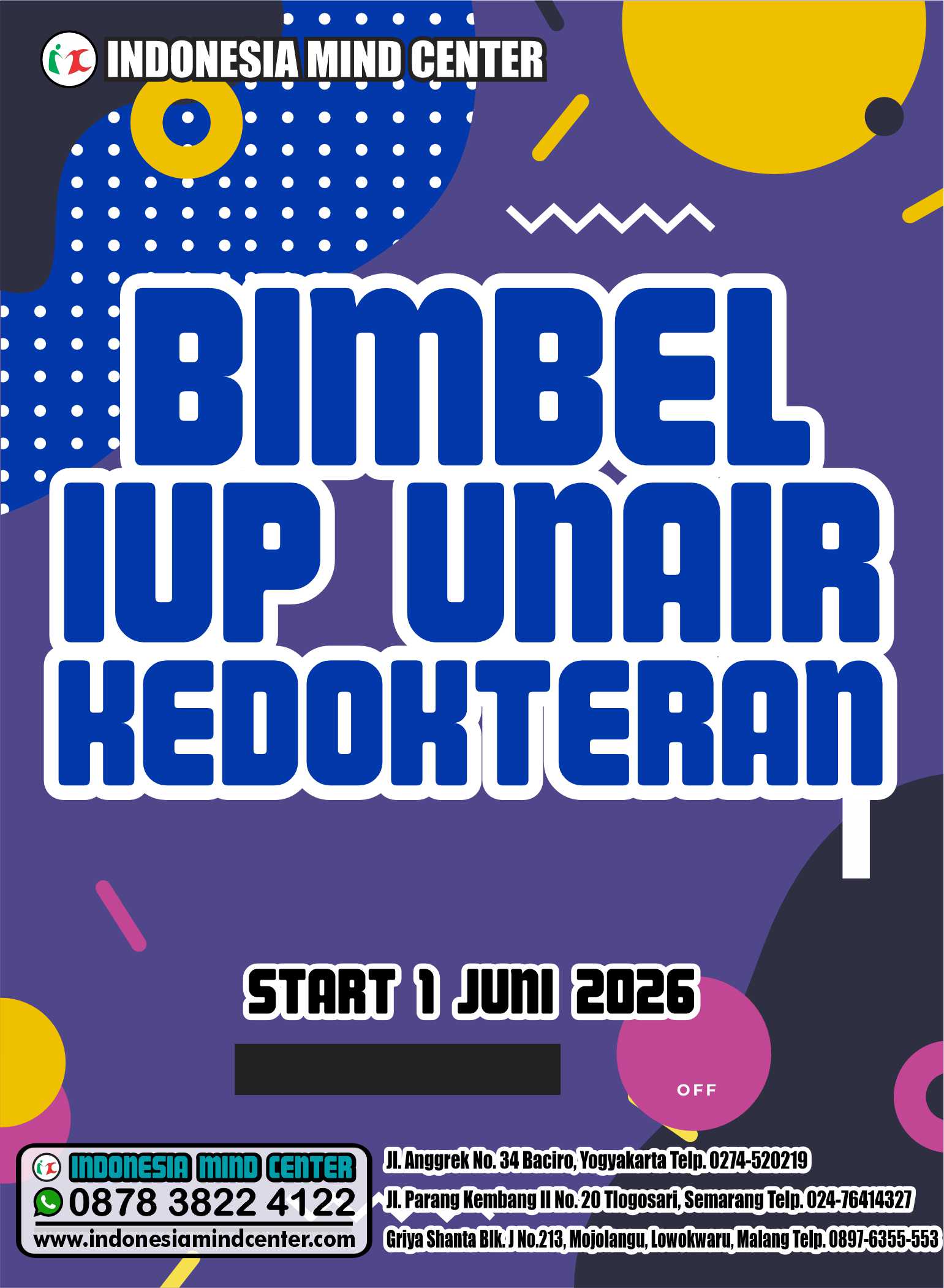 BIMBEL IUP UNAIR KEDOKTERAN START 1 JUNI 2026