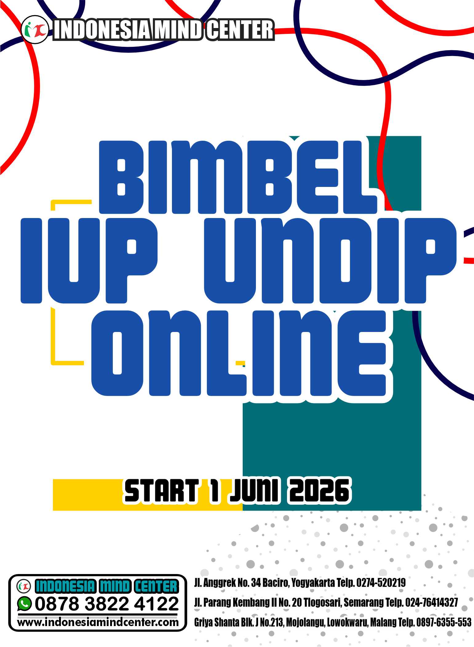 BIMBEL IUP UNDIP ONLINE START 1 JUNI 2026
