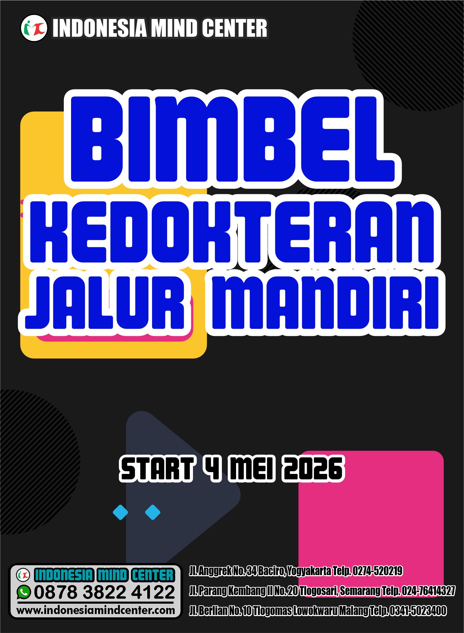 BIMBEL KEDOKTERAN JALUR MANDIRI START 4 MEI 2026