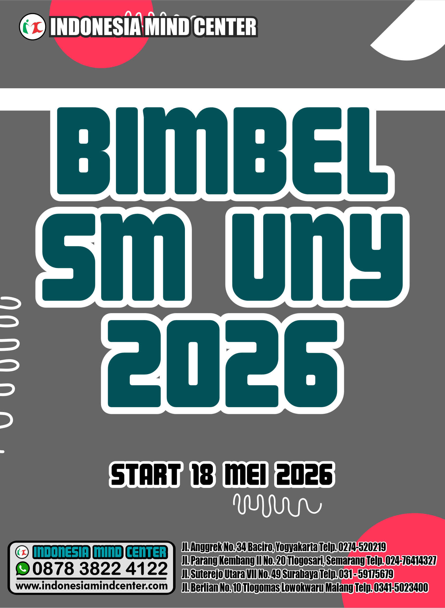 BIMBEL SM UNY 2026 START 18 MEI 2026