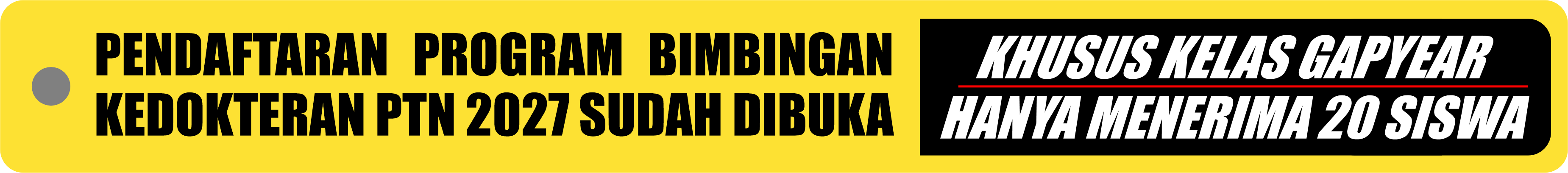 PENDAFTARAN BIMBINGAN KEDOKTERAN PTN 2027