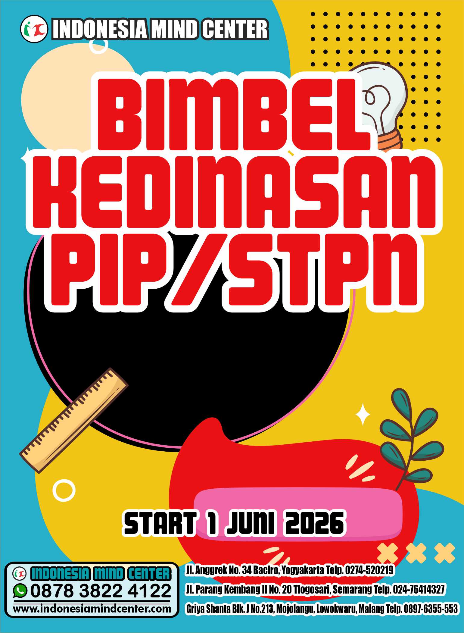 BIMBEL KEDINASAN PIP 2026 START 1 JUNI 2026