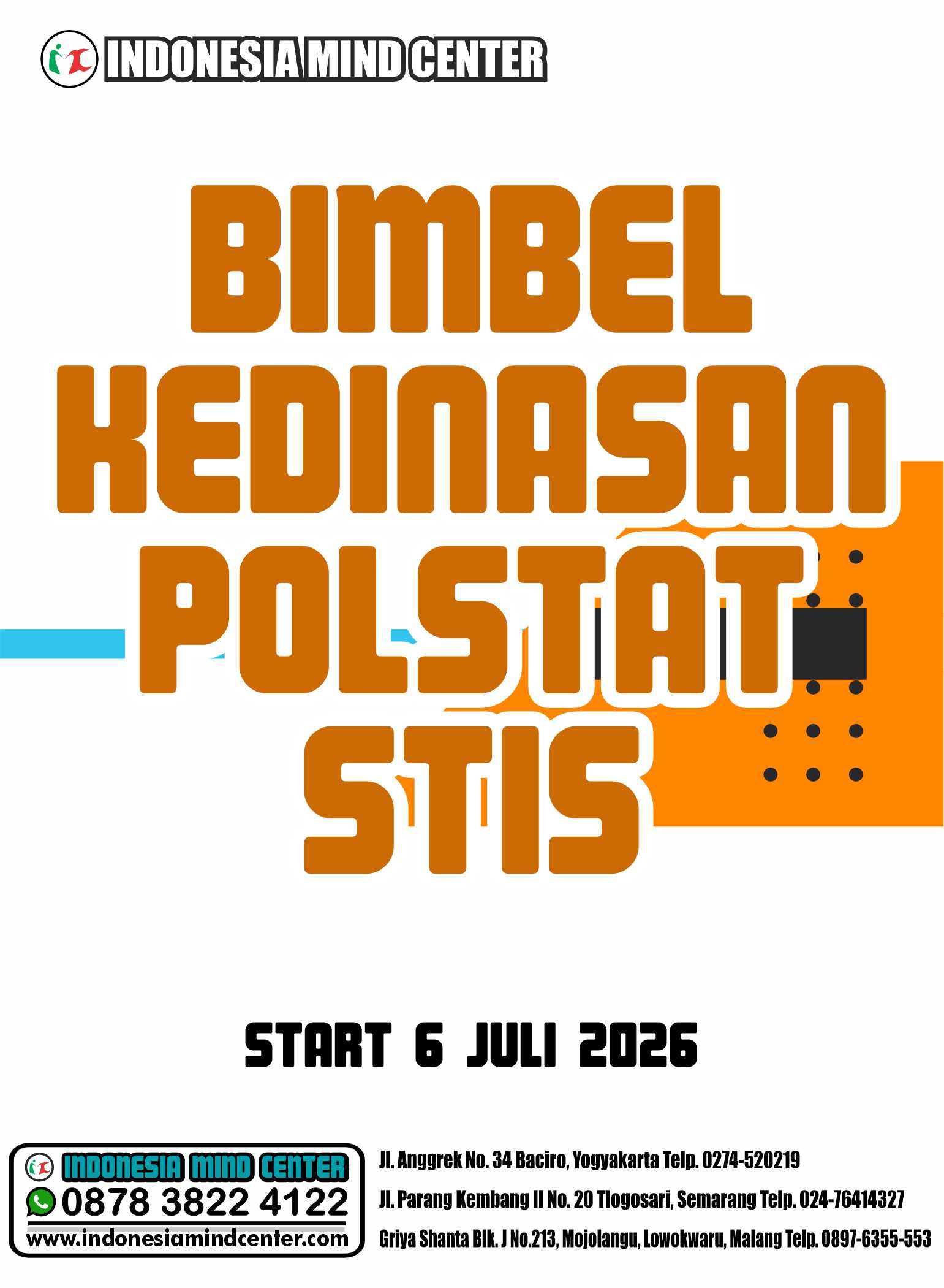 BIMBEL KEDINASAN POLSTAT STIS START 6 JULI 2026