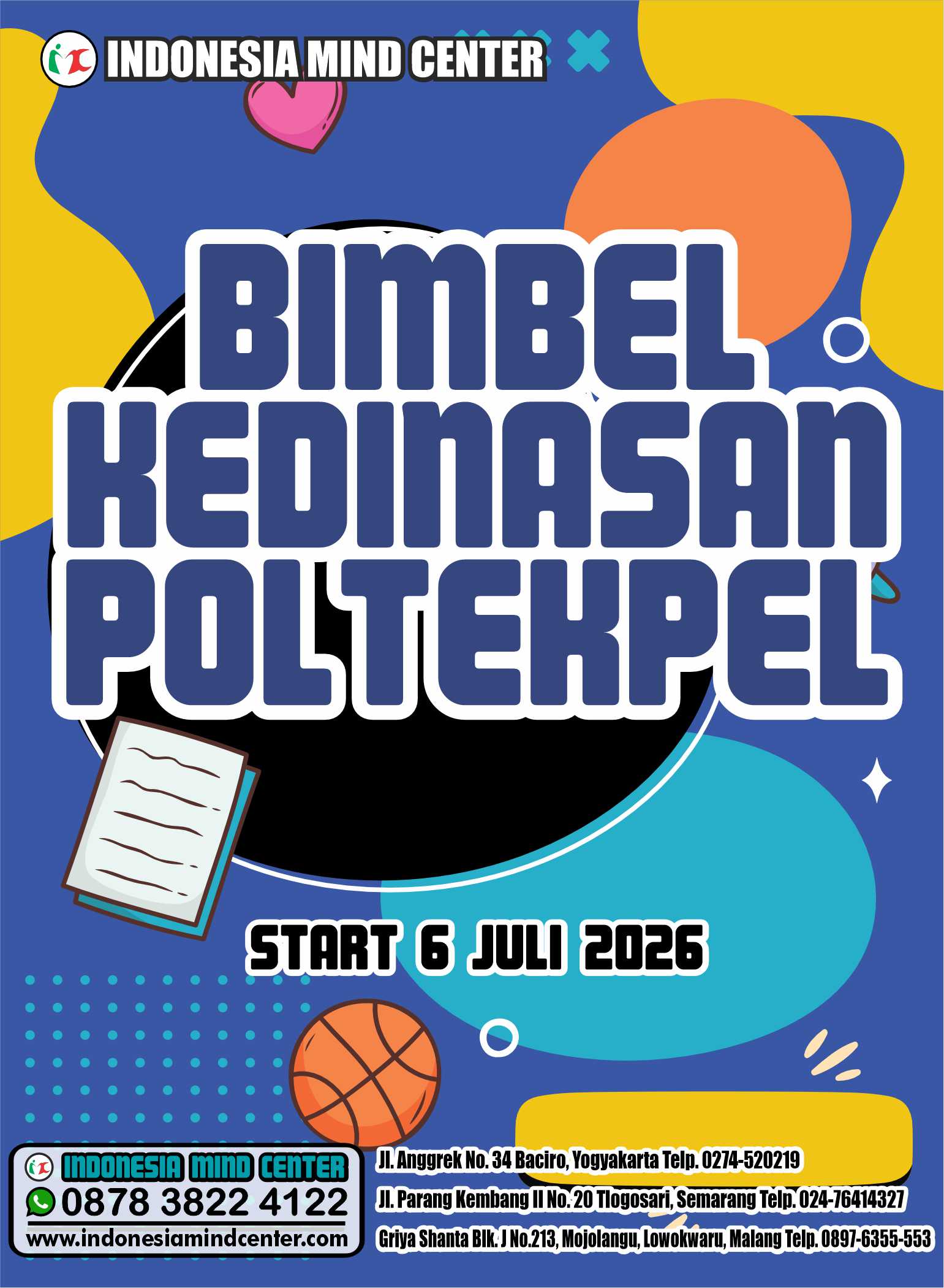 BIMBEL KEDINASAN POLTEKPEL 2026 START 6 JULI 2026