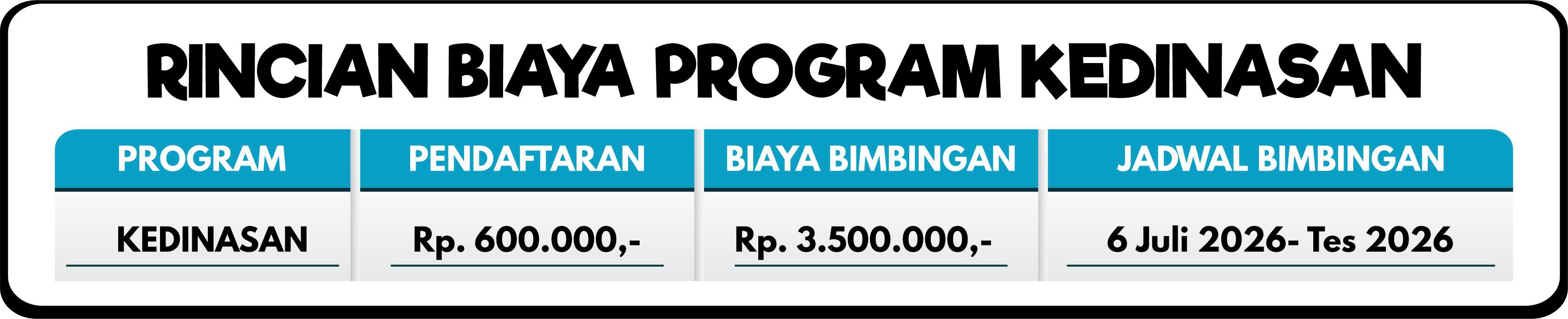 RINCIAN BIAYA PROGRAM KEDINASAN 2026 __ (1)
