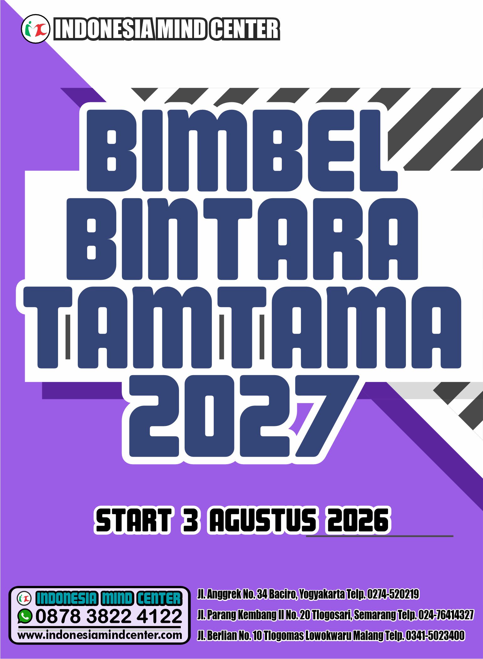 BIMBEL BINTARA TAMTAMA 2027 START 3 AGUSTUS 2026
