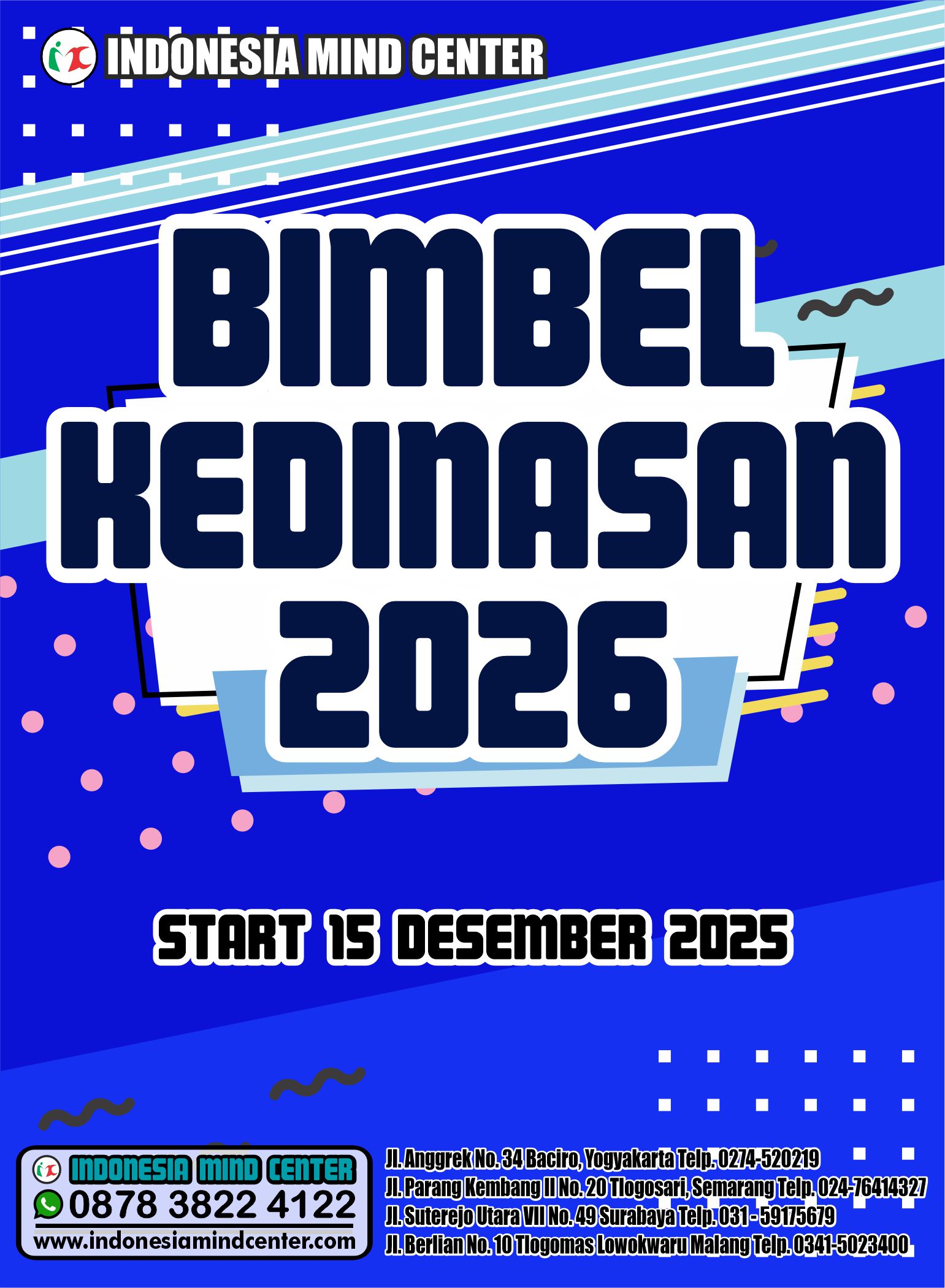 BIMBEL KEDINASAN 2026 START 15 DESEMBER 2025