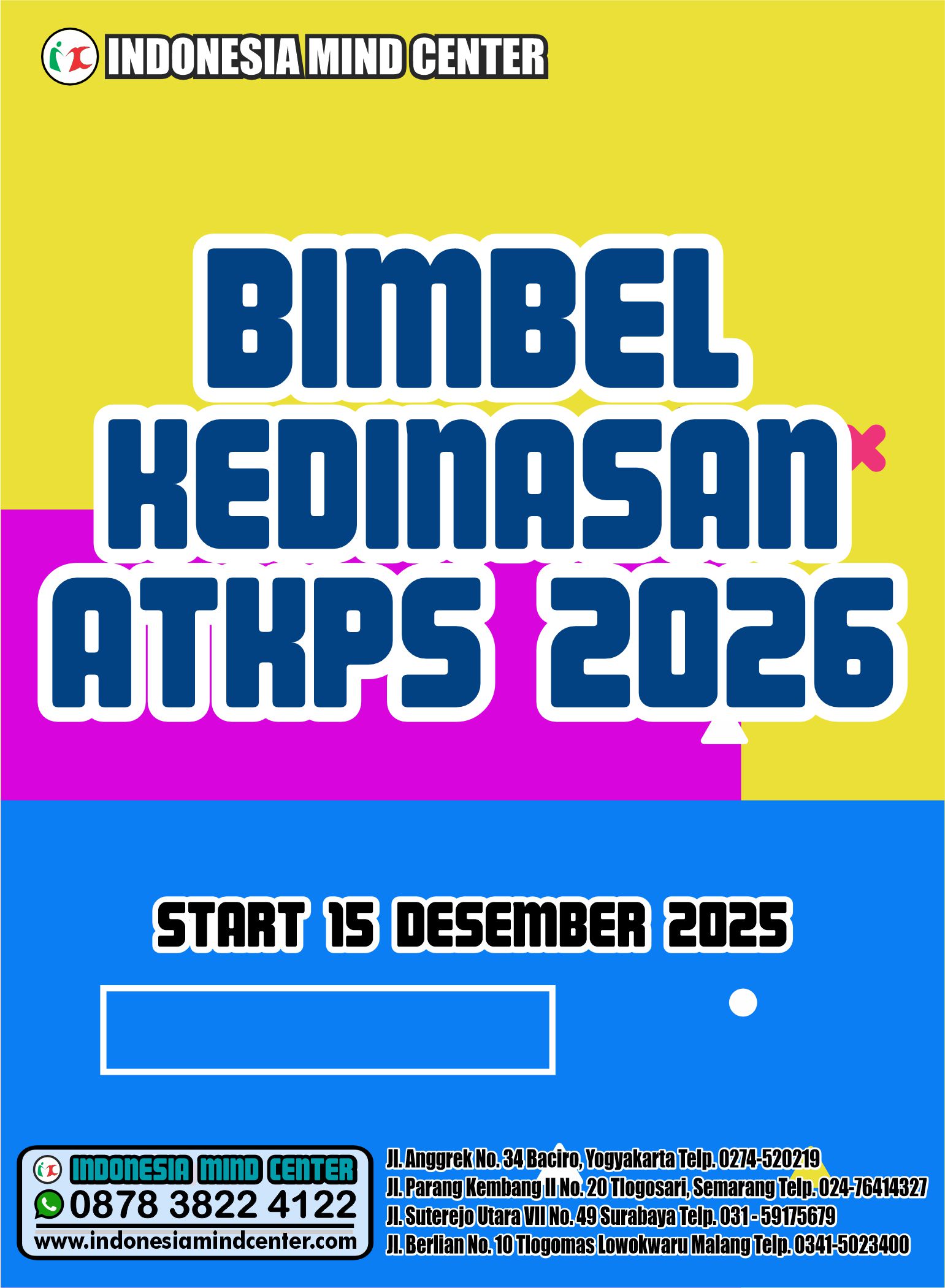 BIMBEL KEDINASAN ATKPS 2026 START 15 DESEMBER 2025
