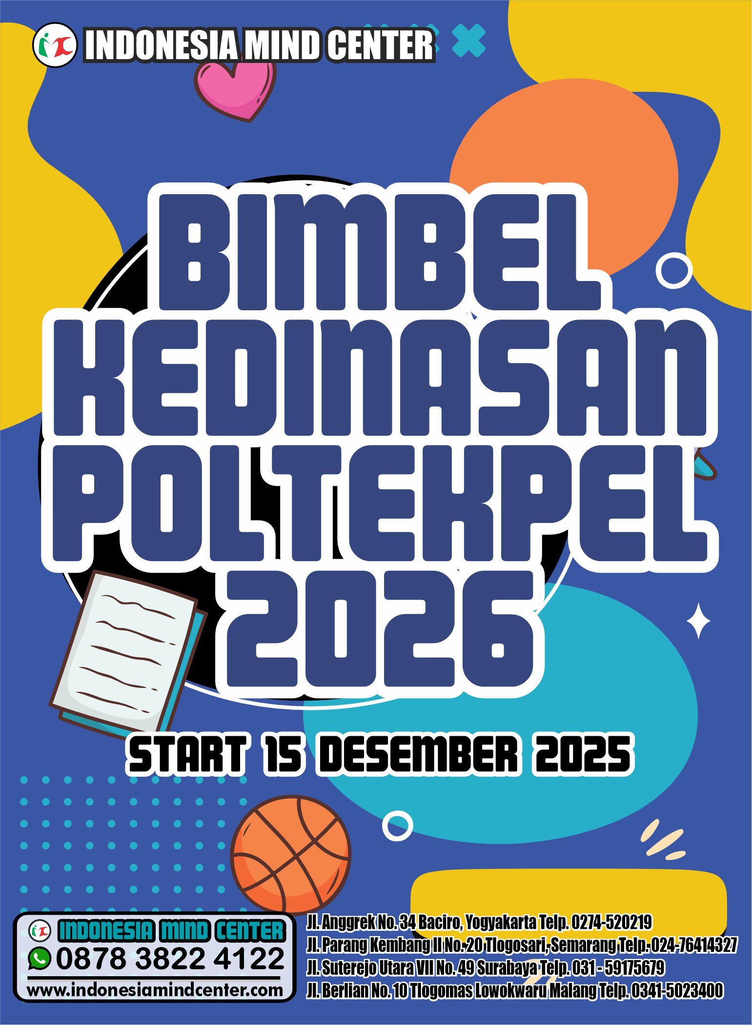 BIMBEL KEDINASAN POLTEKPEL 2026 START 15 DESEMBER 2025