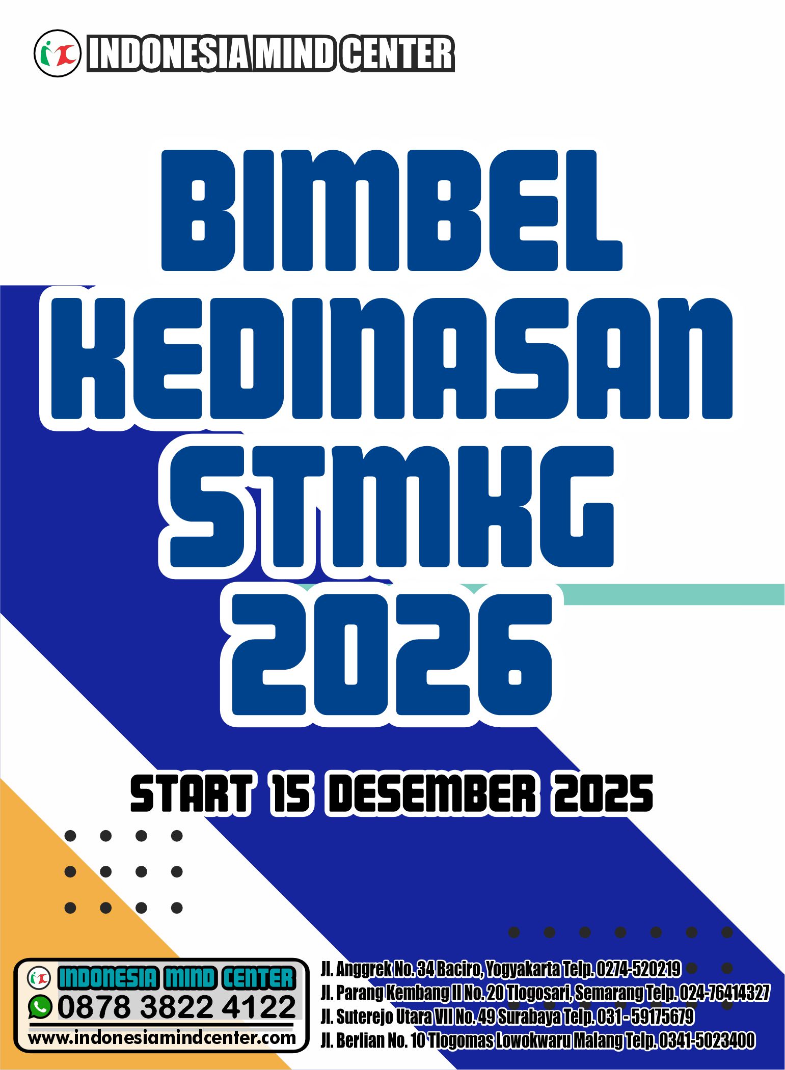 BIMBEL KEDINASAN STMKG 2026 START 15 DESEMBER 2025
