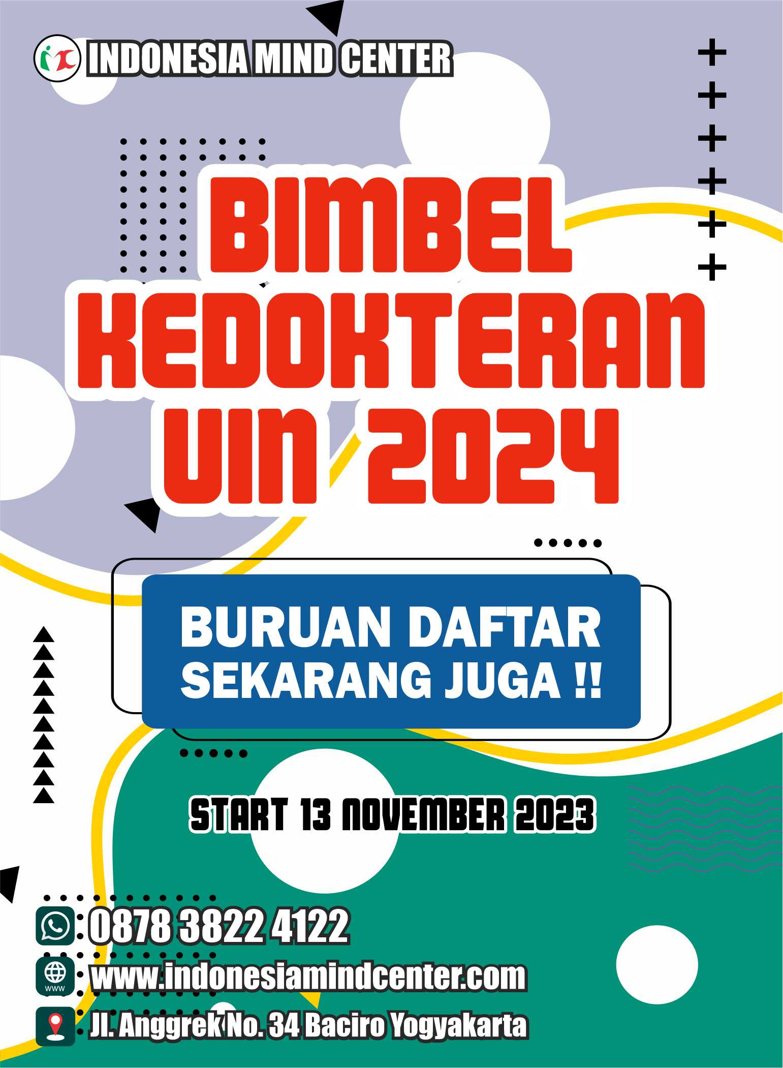 BIMBEL KEDOKTERAN UIN 2024 START 13 NOVEMBER 2023