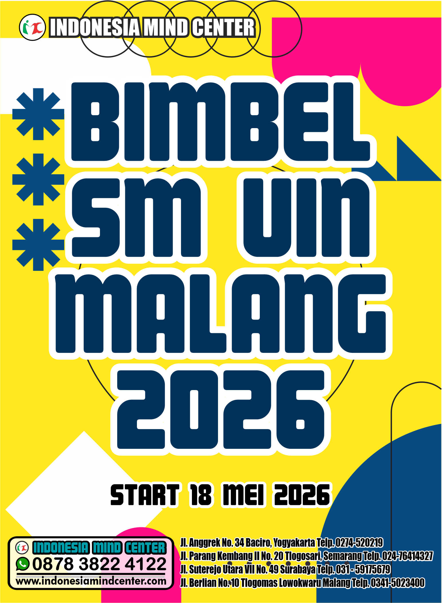 BIMBEL SM UIN MALANG START 18 MEI 2026