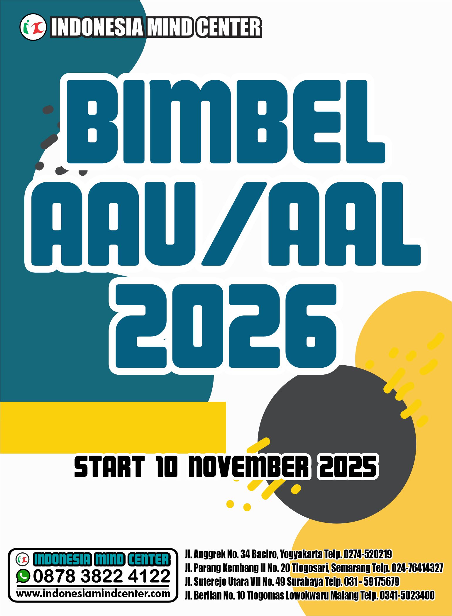BIMBEL AAU AAL START 10 NOVEMBER 2025