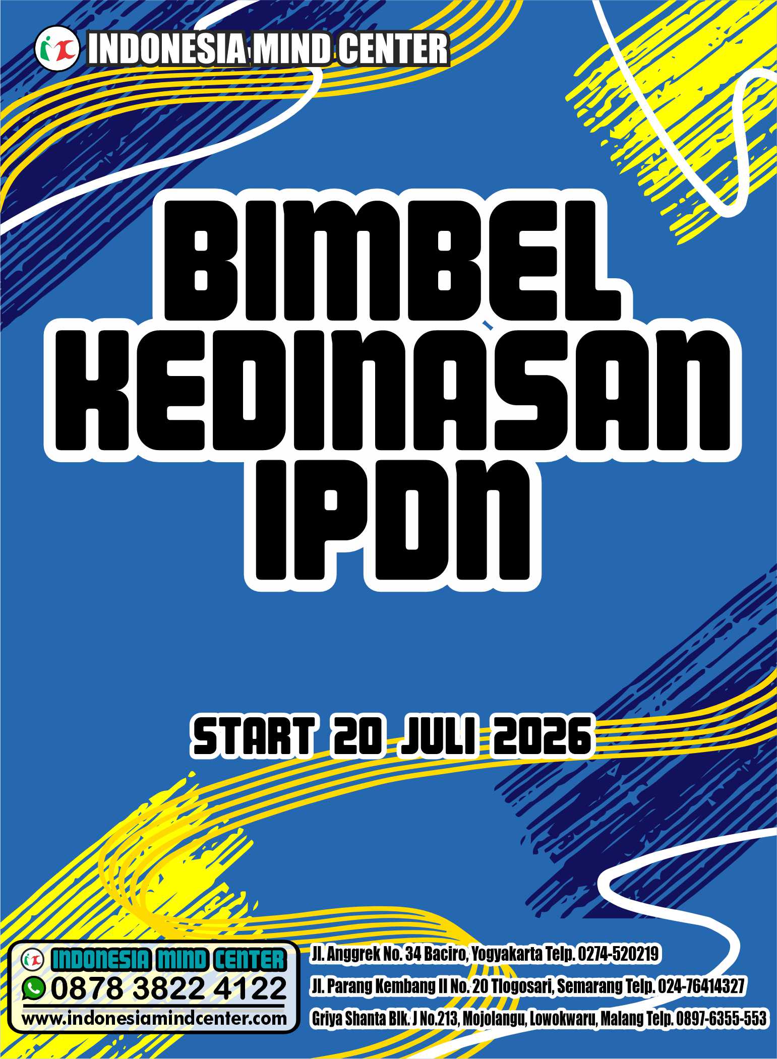 BIMBEL KEDINASAN IPDN 2026 START 20 JULI 2026