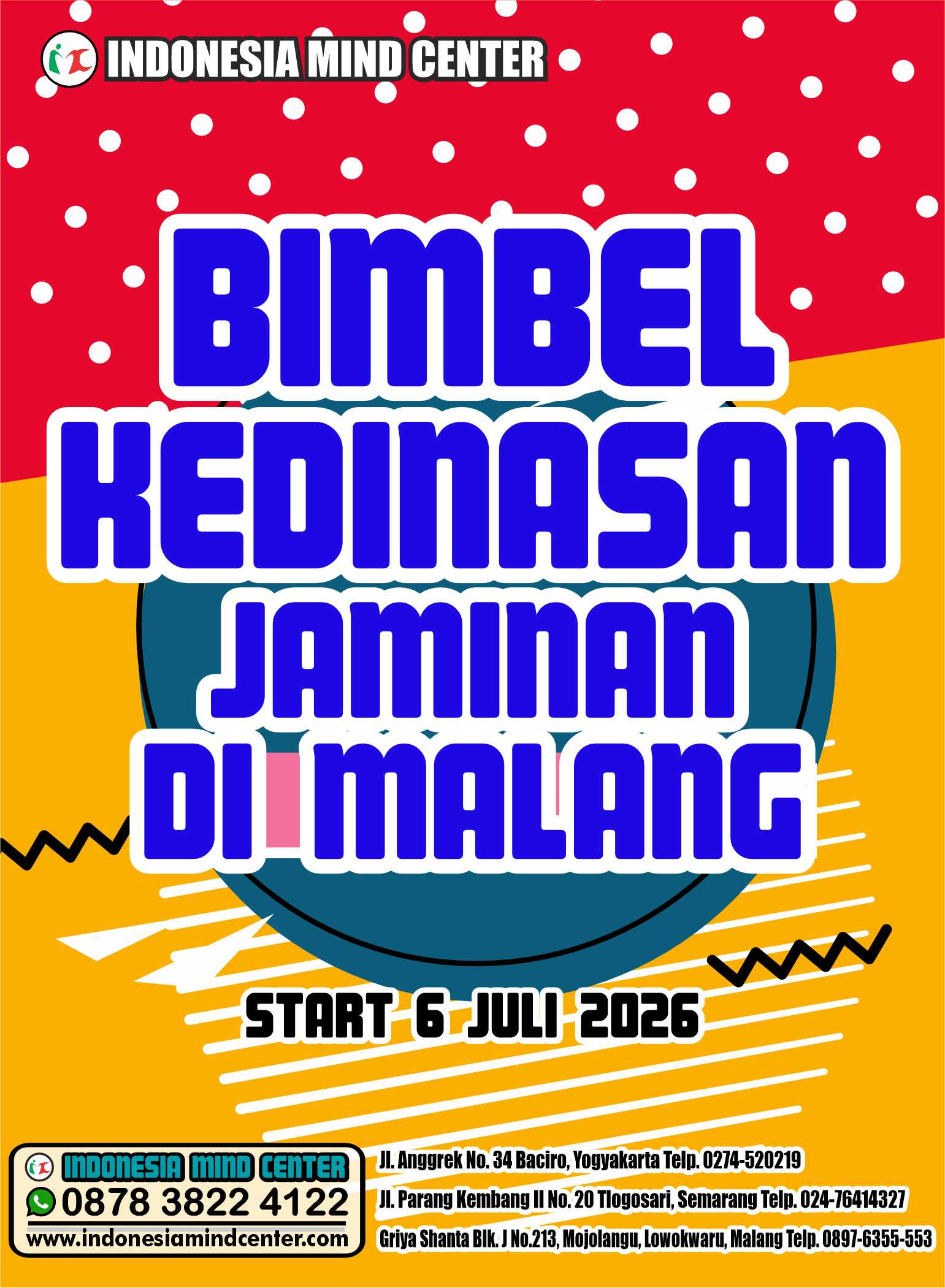 BIMBEL KEDINASAN JAMINAN 2026 DI MALANG START 6 JULI 2026