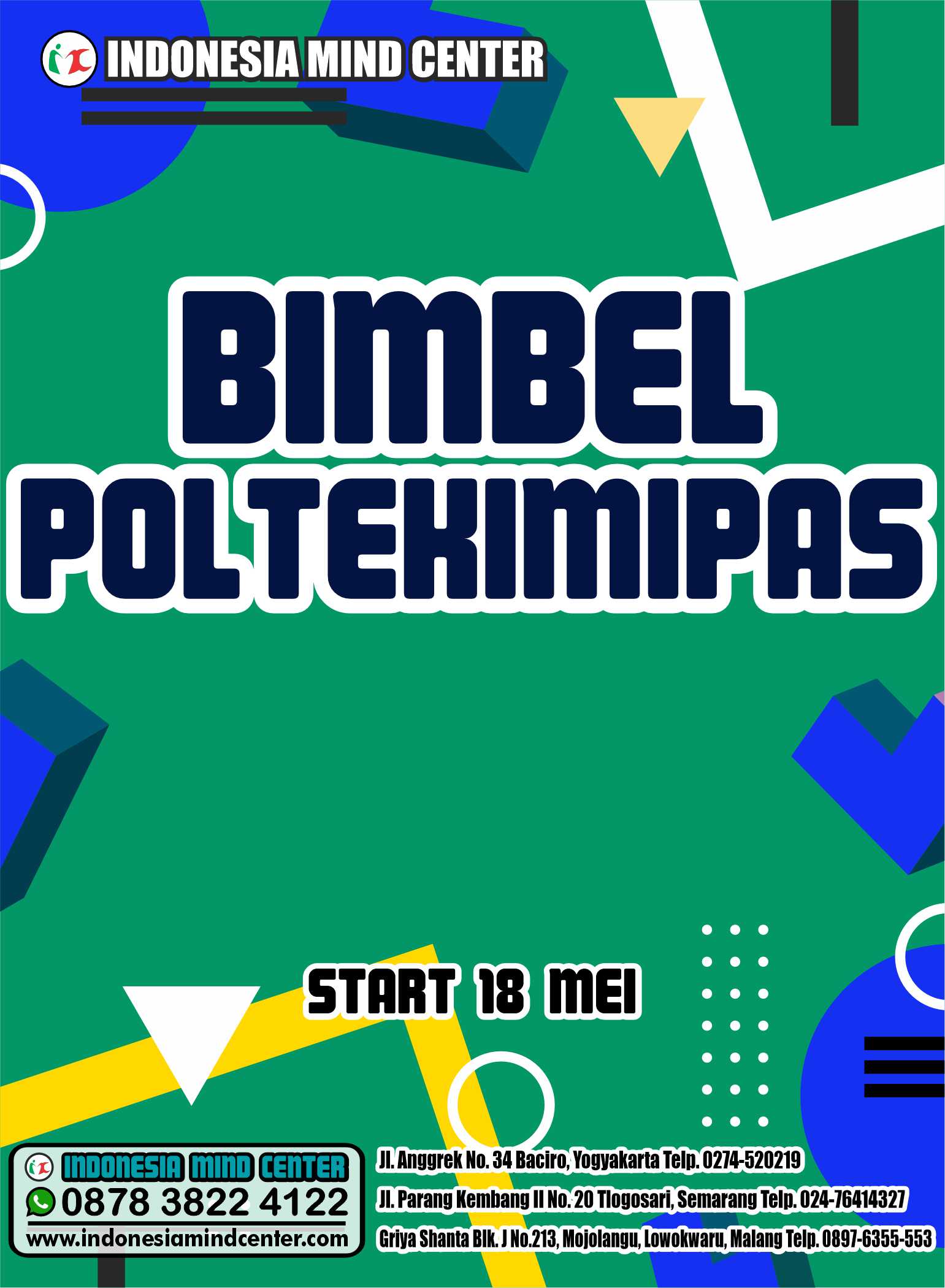 BIMBEL KEDINASAN POLTEKIMIPAS START 1 JUNI 2026