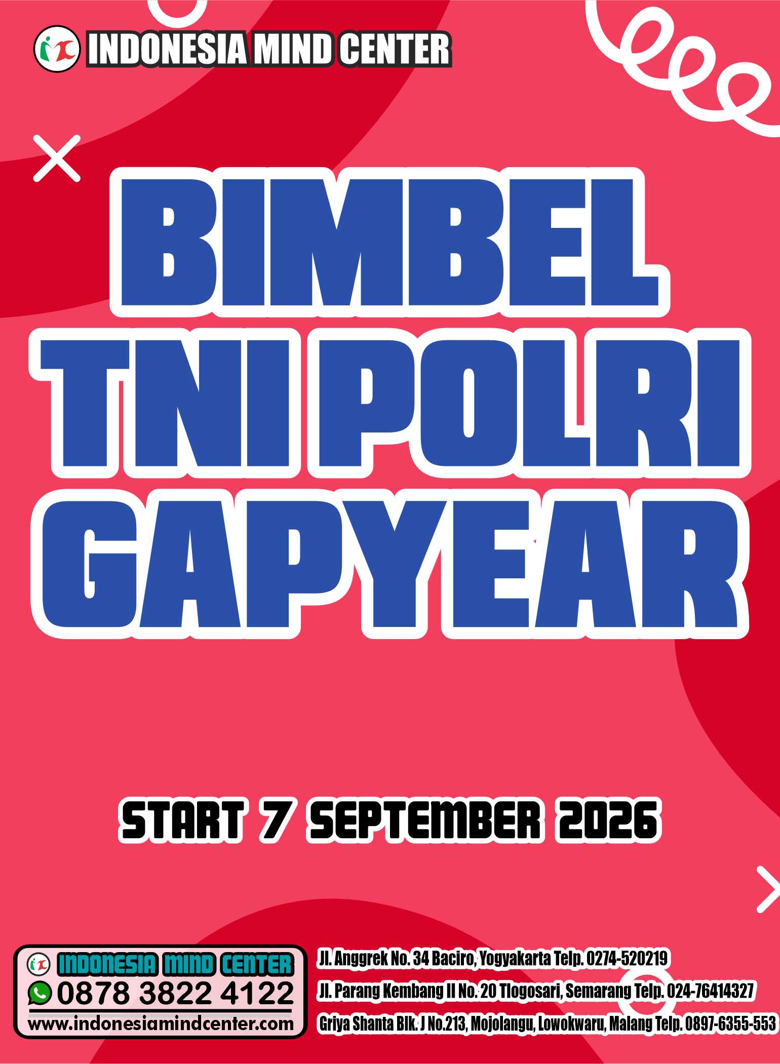 BIMBEL TNI POLRI GAPYEAR START 7 SEPTEMBER 2026