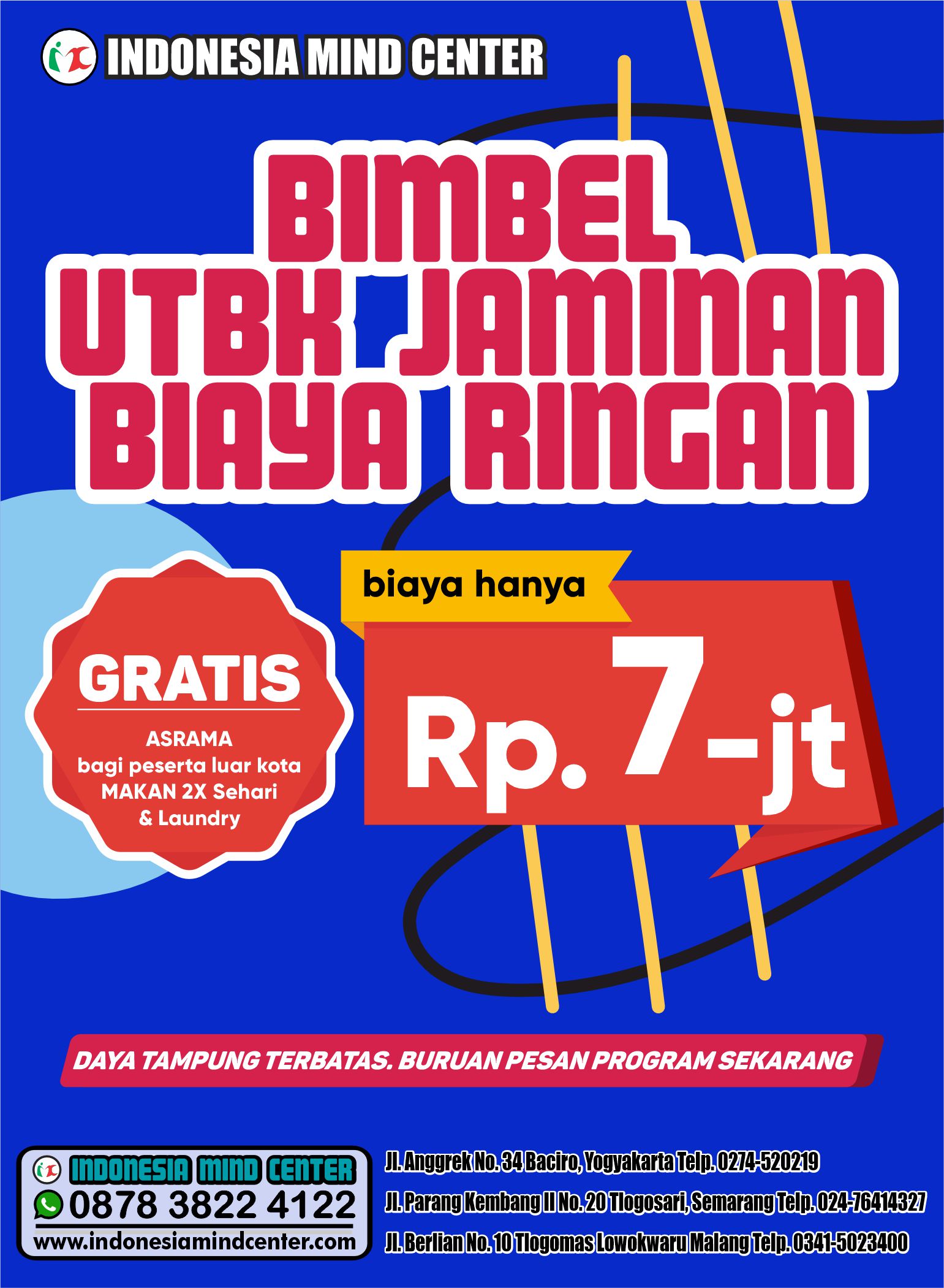 BIMBEL UTBK JAMINAN BIAYA RINGAN