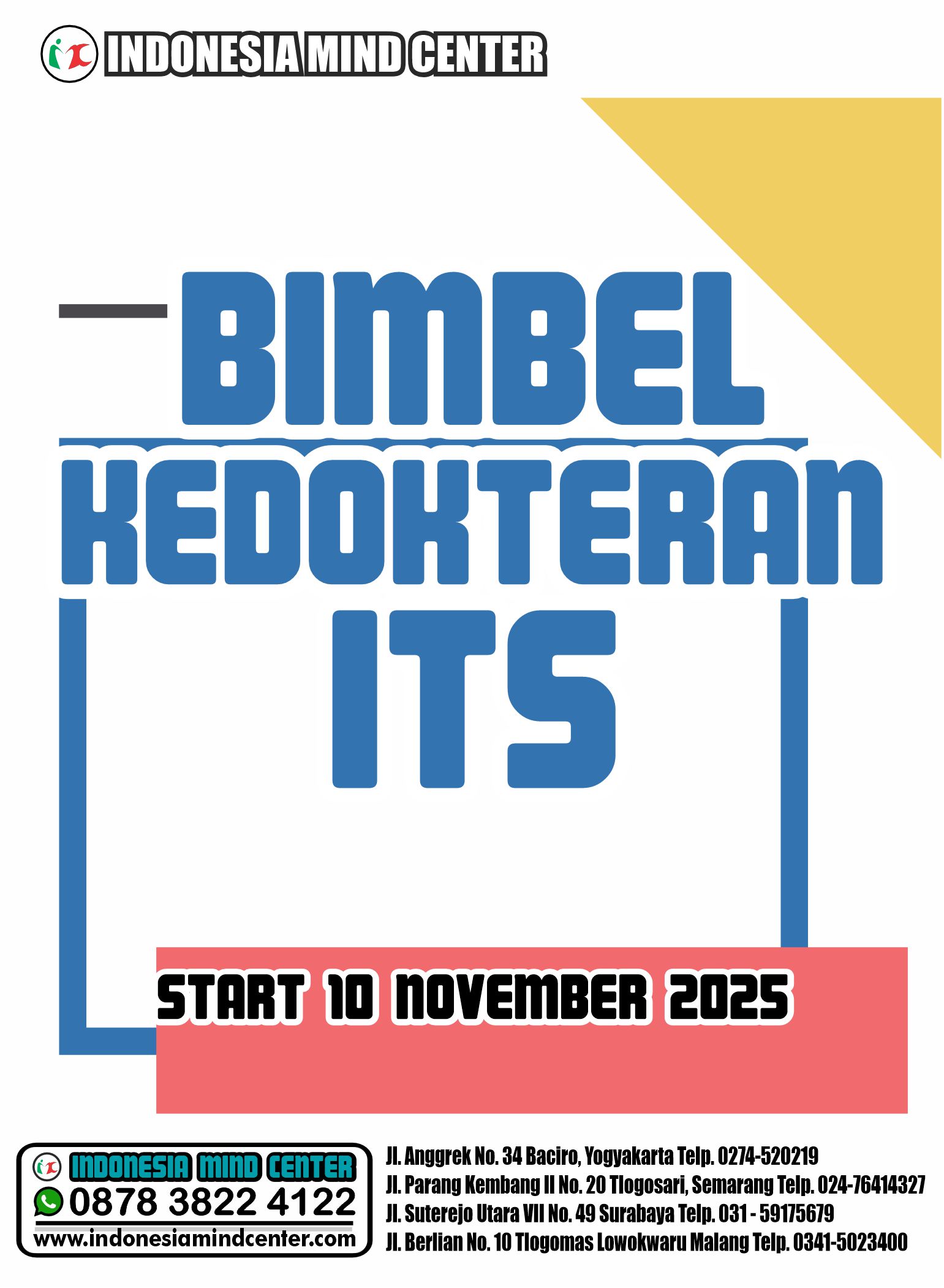 BIMBEL KEDOKTERAN ITS START 10 NOVEMBER 2025