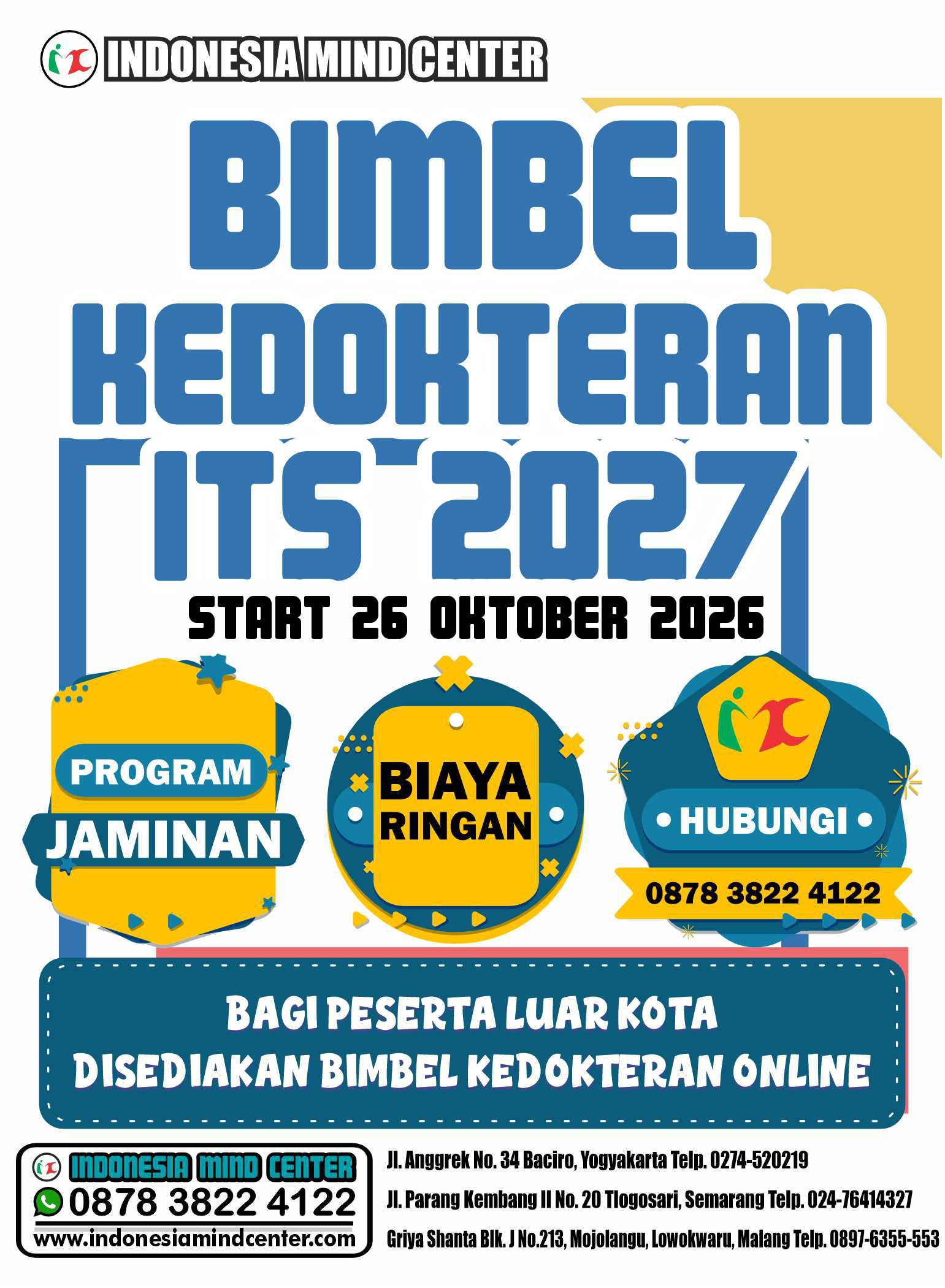 BIMBEL KEDOKTERAN ITS START 26 OKTOBER 2026