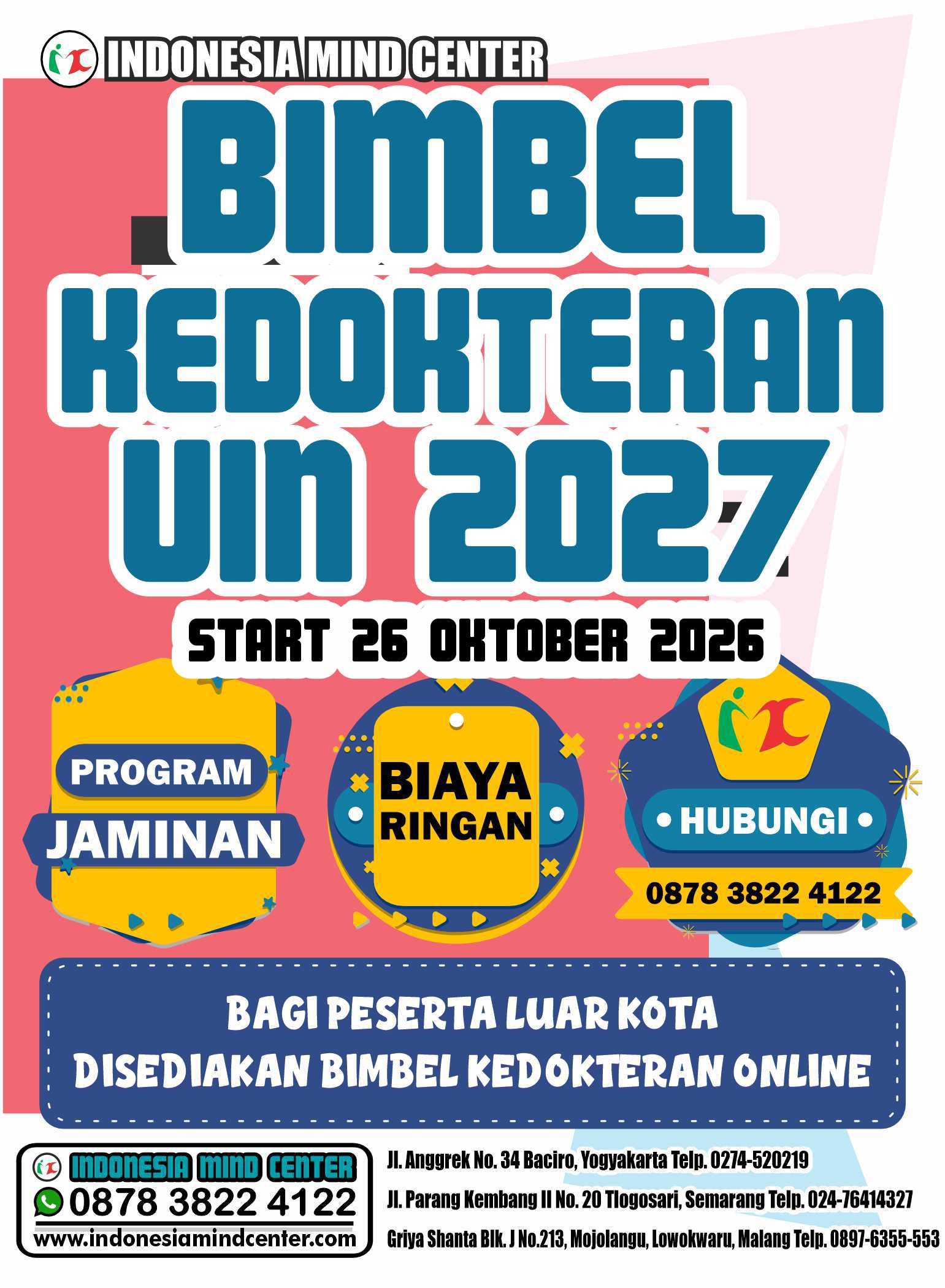 BIMBEL KEDOKTERAN UIN START 26 OKTOBER 2026