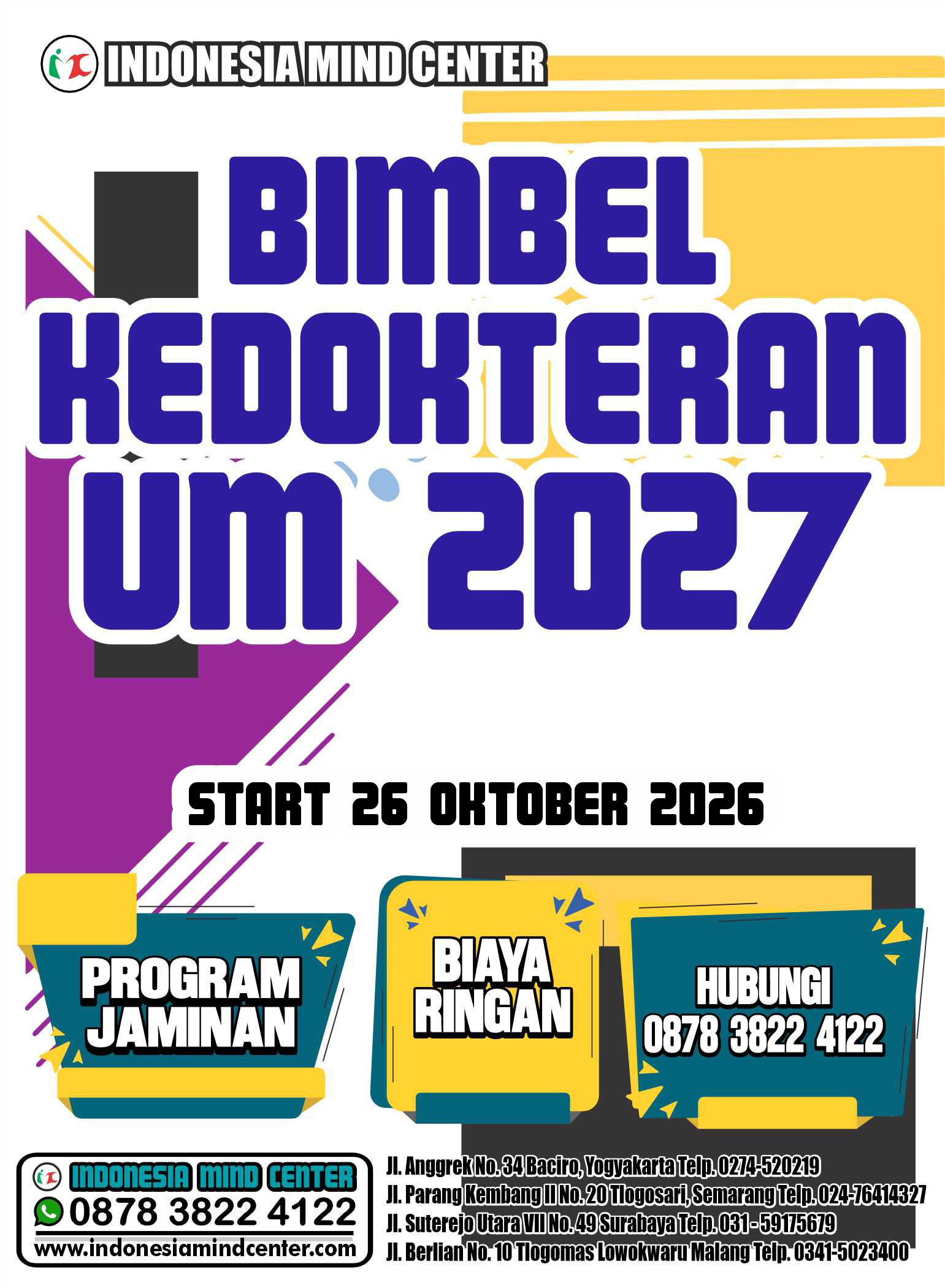 BIMBEL KEDOKTERAN UM START 26 OKTOBER 2026