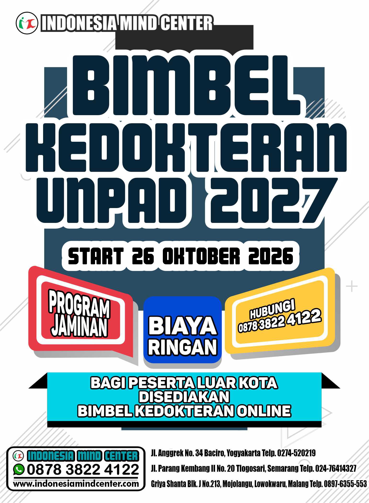 BIMBEL KEDOKTERAN UNPAD START 26 OKTOBER 2026