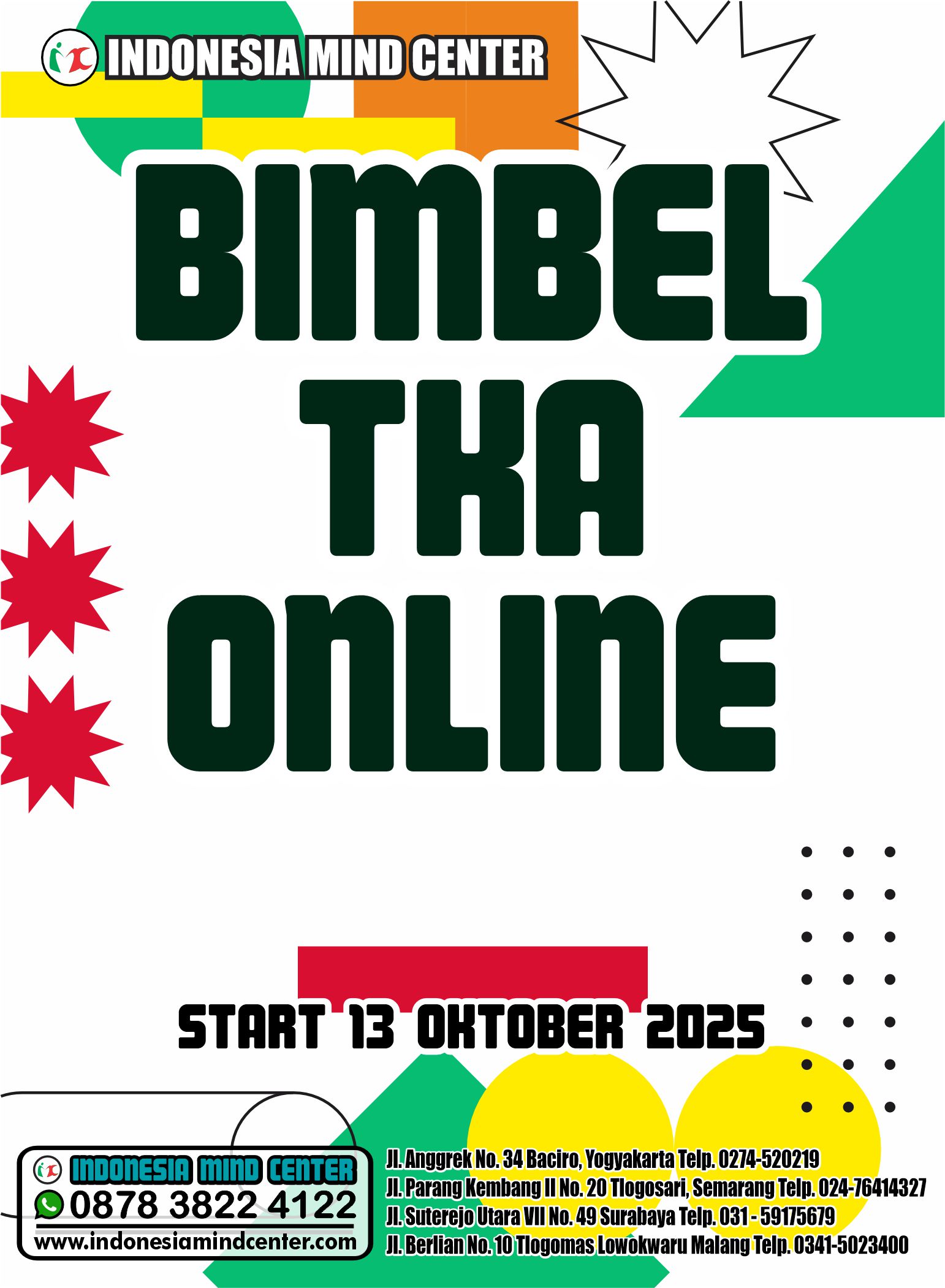 BIMBEL TKA ONLINE START 13 OKTOBER 2025