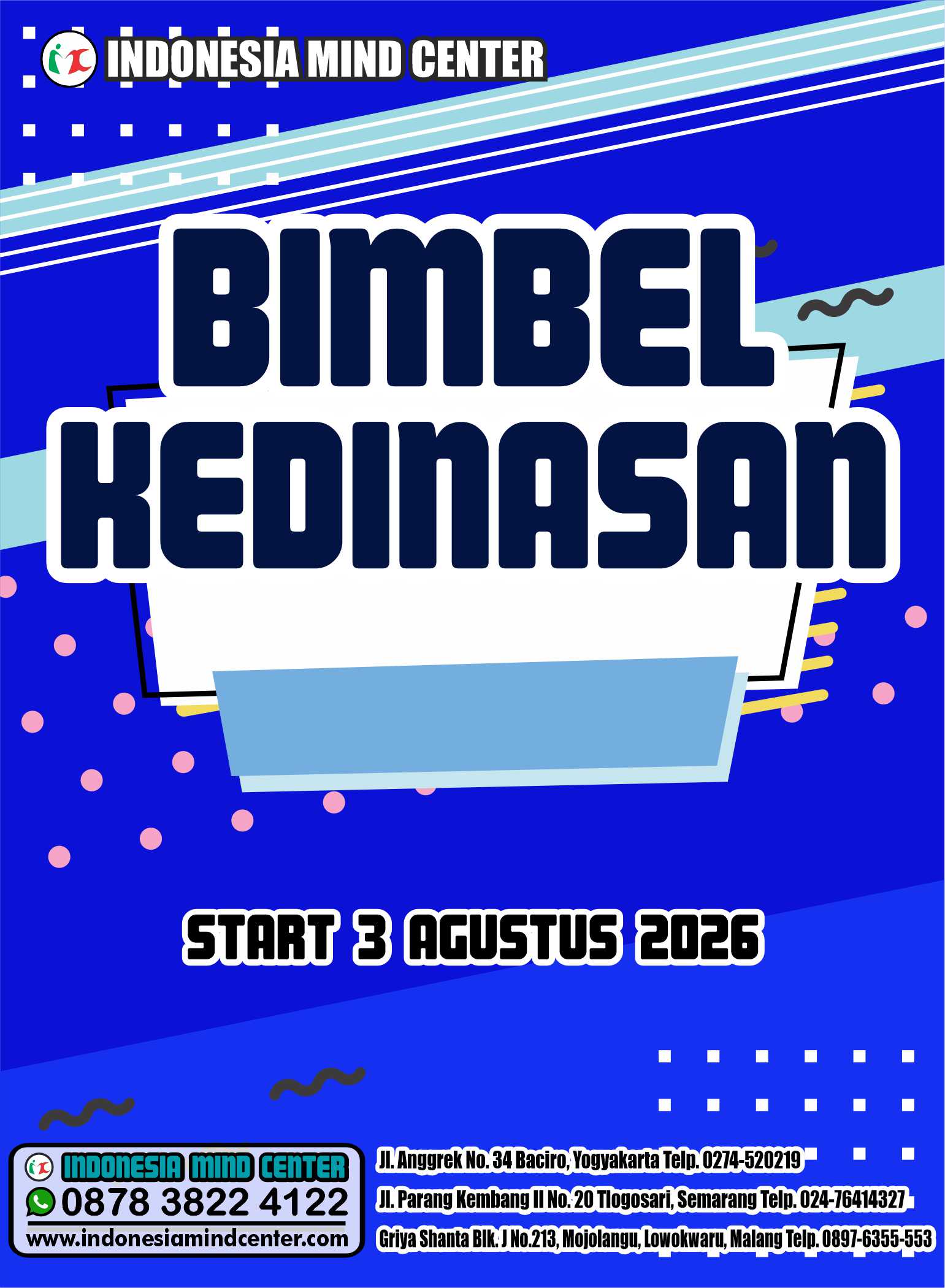 BIMBEL KEDINASAN START 3 AGUSTUS 2026