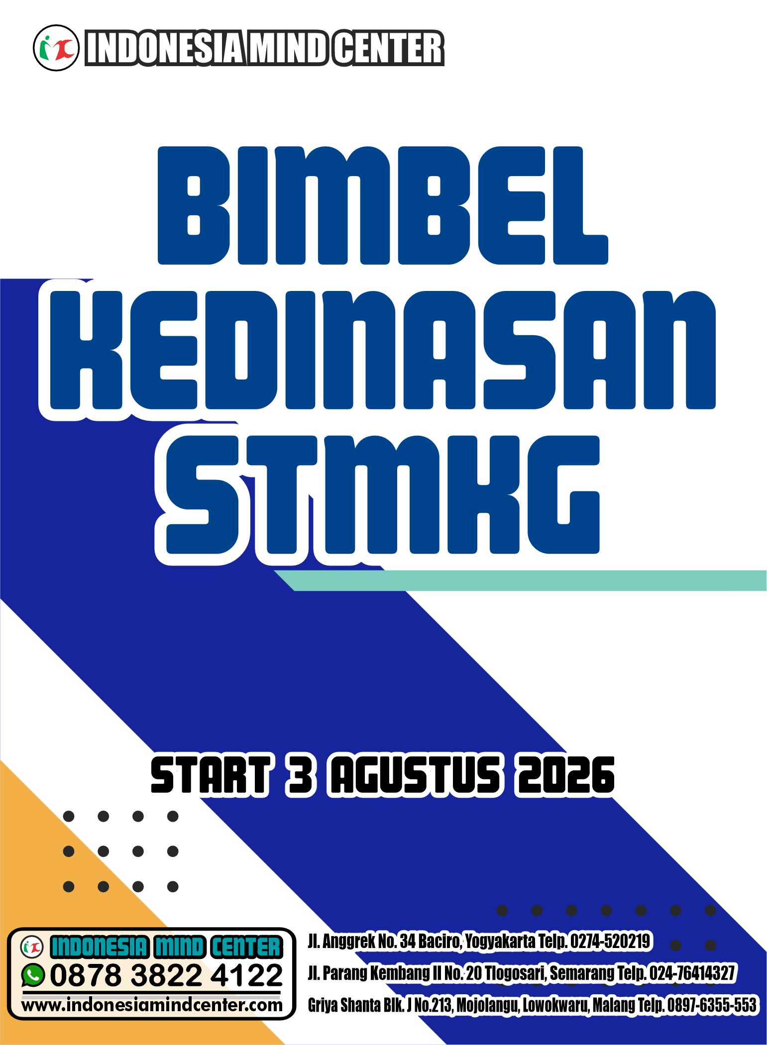 BIMBEL KEDINASAN STMKG 2026 START 3 AGUSTUS 2026