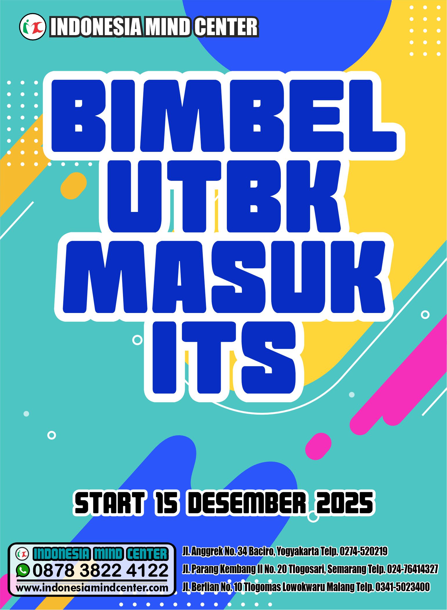 BIMBEL UTBK MASUK ITS START 15 DES 2025