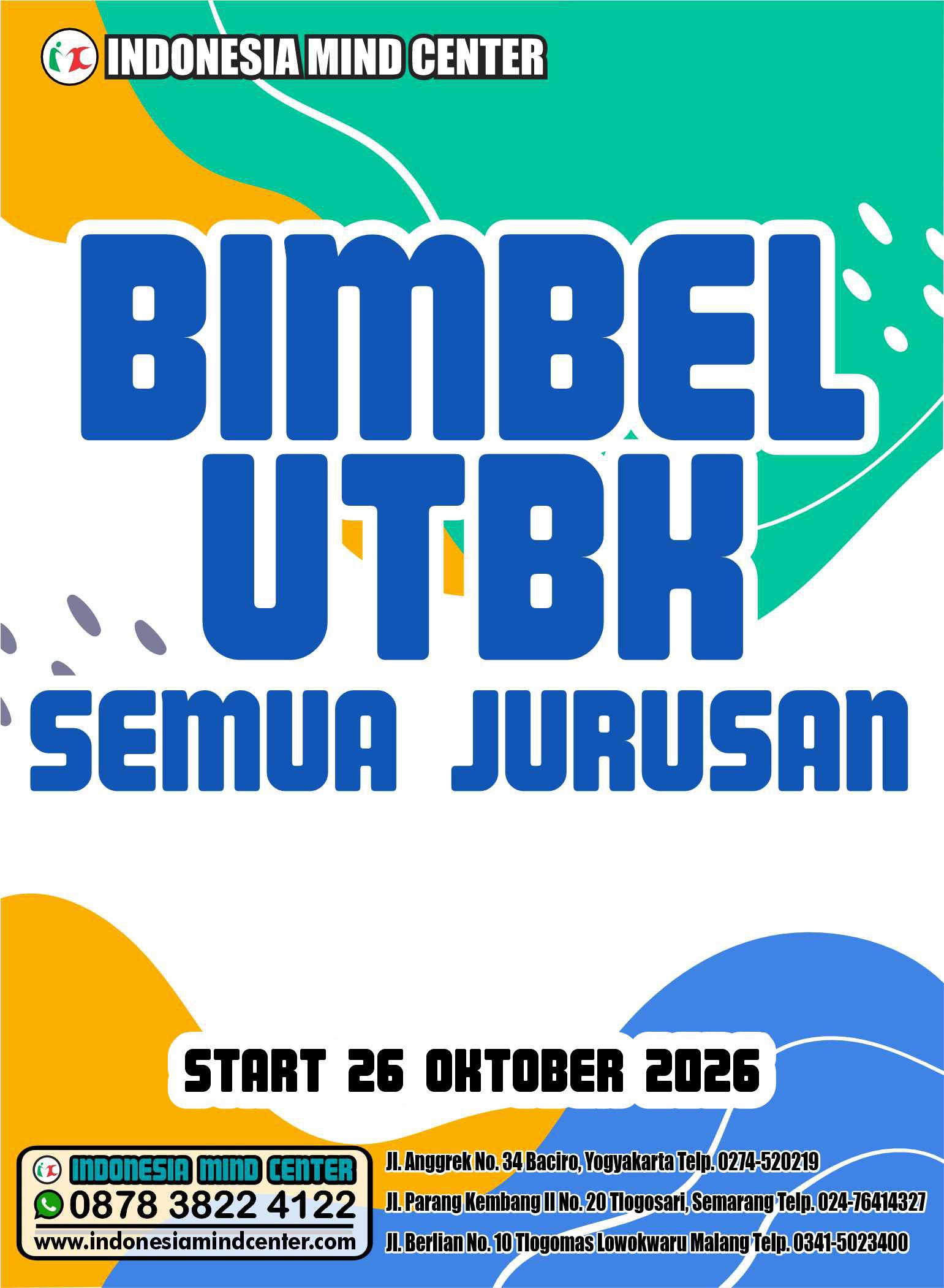 BIMBEL UTBK SEMUA JURUSAN START 26 OKTOBER 2026