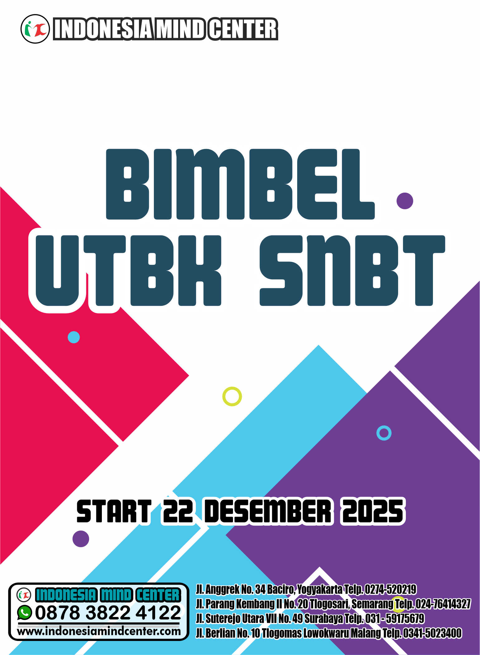 BIMBEL UTBK SNBT START 22 DESEMBER 2025