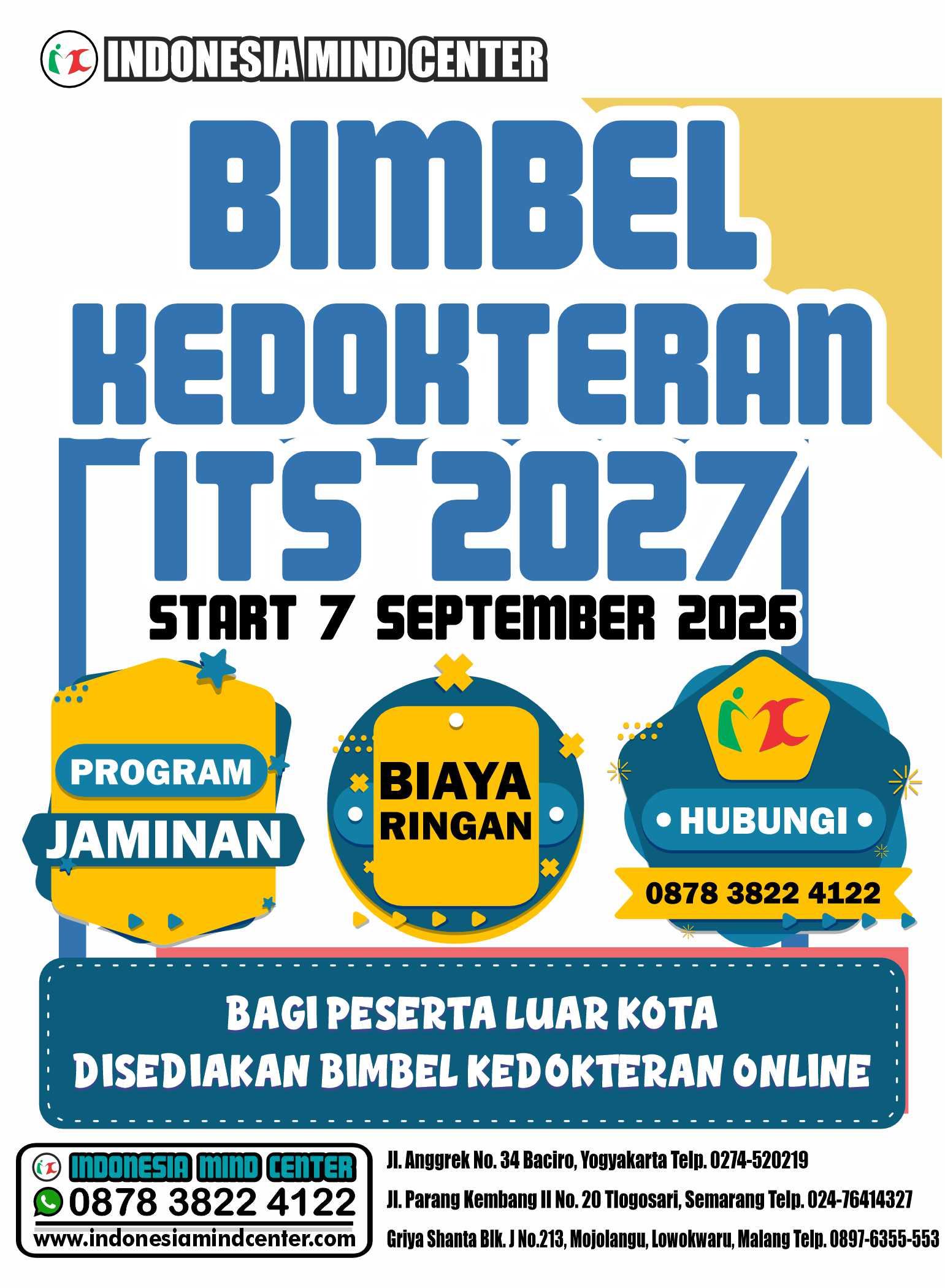 BIMBEL KEDOKTERAN ITS START 7 SEPTEMBER 2026