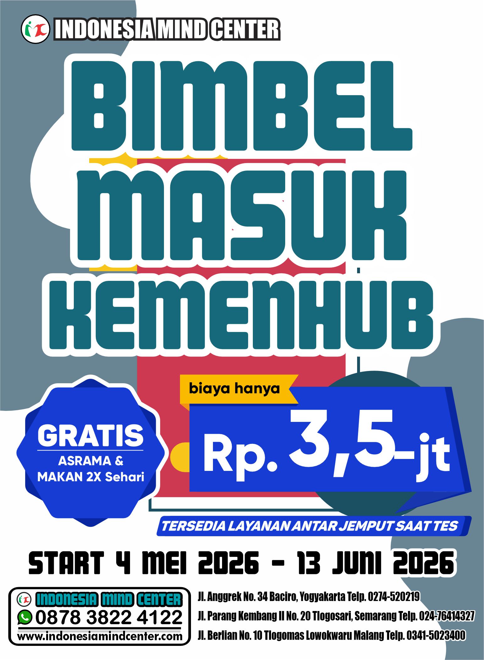 BIMBEL MASUK KEMENHUB START 4 MEI 2026