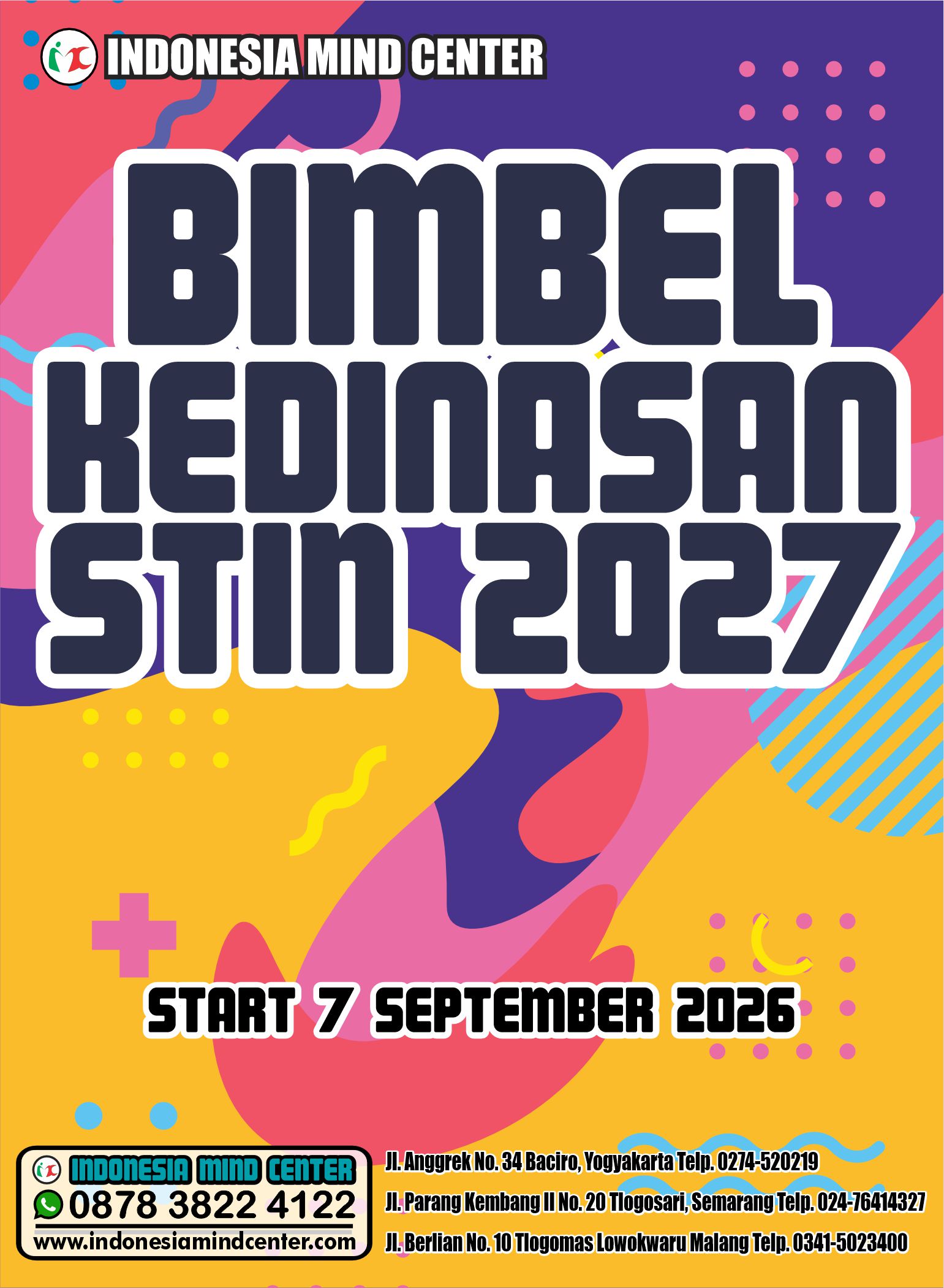 BIMBEL KEDINASAN STIN 2027 START 7 SEPTEMBER 2026