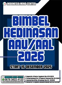 BIMBEL KEDINASAN AAU AAL 2026 START 15 DESEMBER 2025