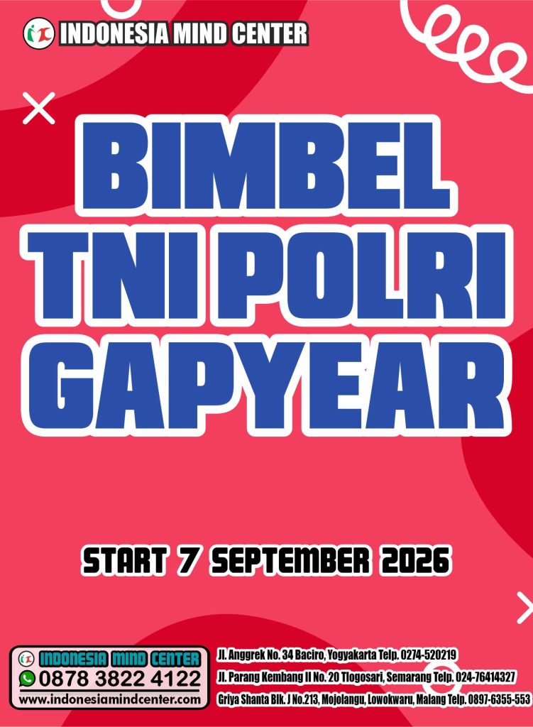 BIMBEL TNI POLRI GAPYEAR START 7 SEPTEMBER 2026